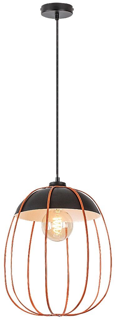 Rabalux Svens lámpara colgante 1x60 W negro-naranja 72034