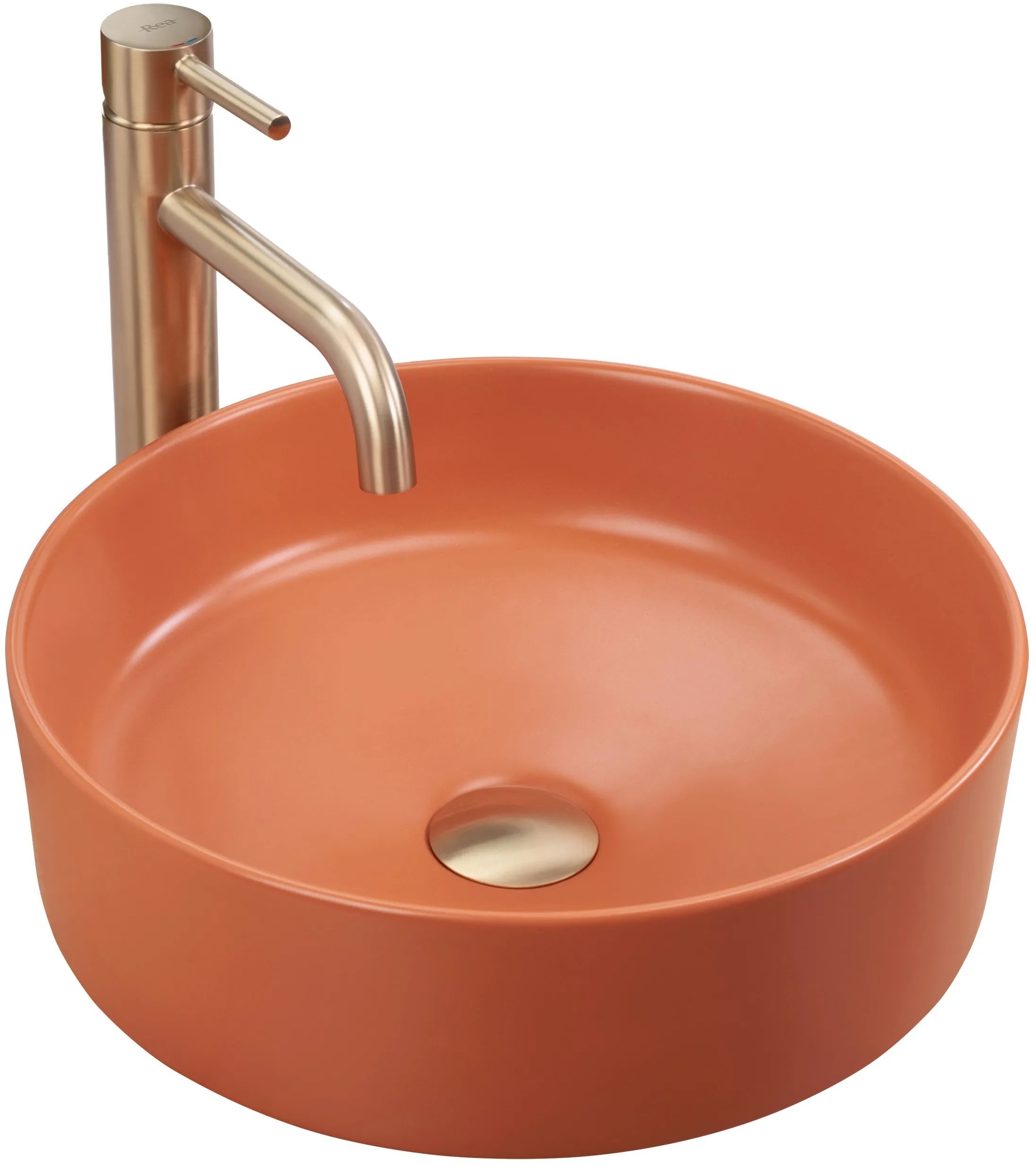 Rea Sami lavabo 36x36 cm circular sobre encimera mate REA-U4566