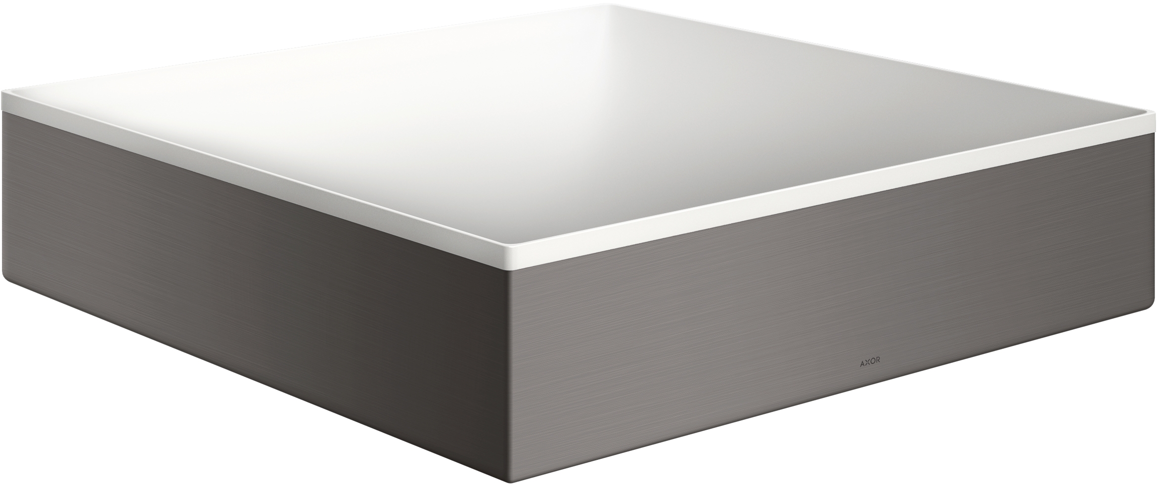 Axor Suite lavabo 40x40 cm cuadrada sobre encimera blanco-negro 42003340