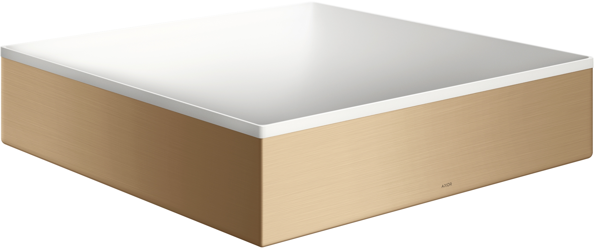 Axor Suite lavabo 40x40 cm cuadrada sobre encimera blanco-marrón/beige 42003140