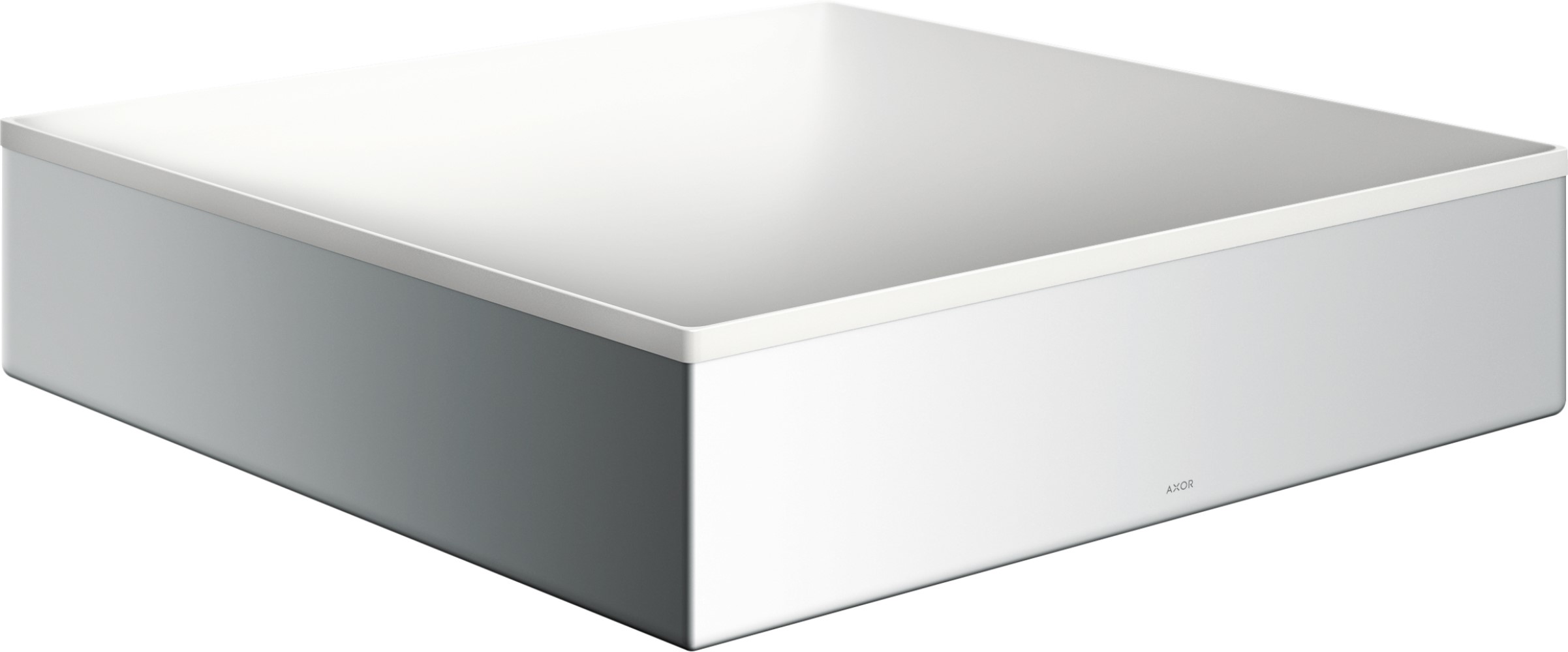 Axor Suite lavabo 40x40 cm cuadrada sobre encimera blanco-plata 42003000
