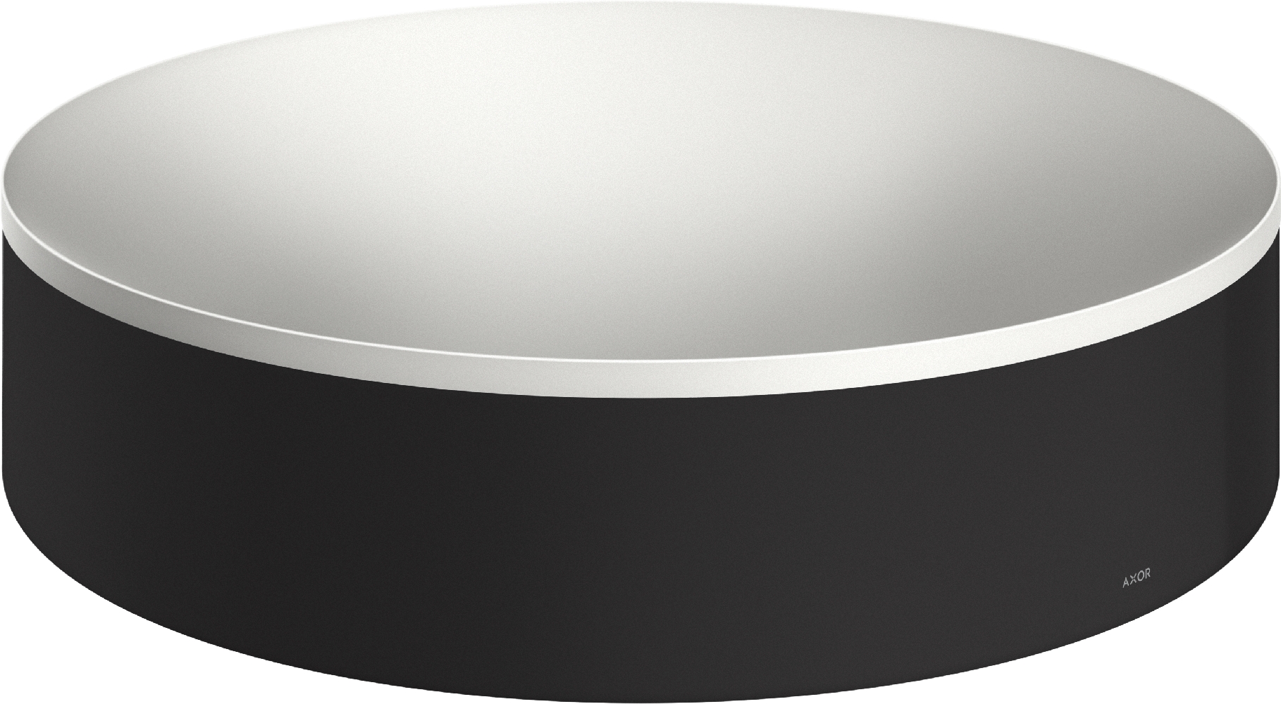 Axor Suite lavabo 40x40 cm circular sobre encimera blanco-negro 42001670