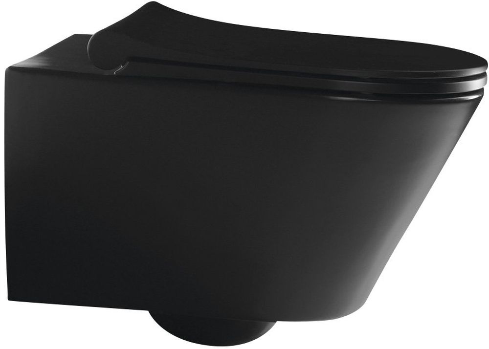 Sapho Avva taza de inodoro suspendido sin reborde negro mate 100314-110