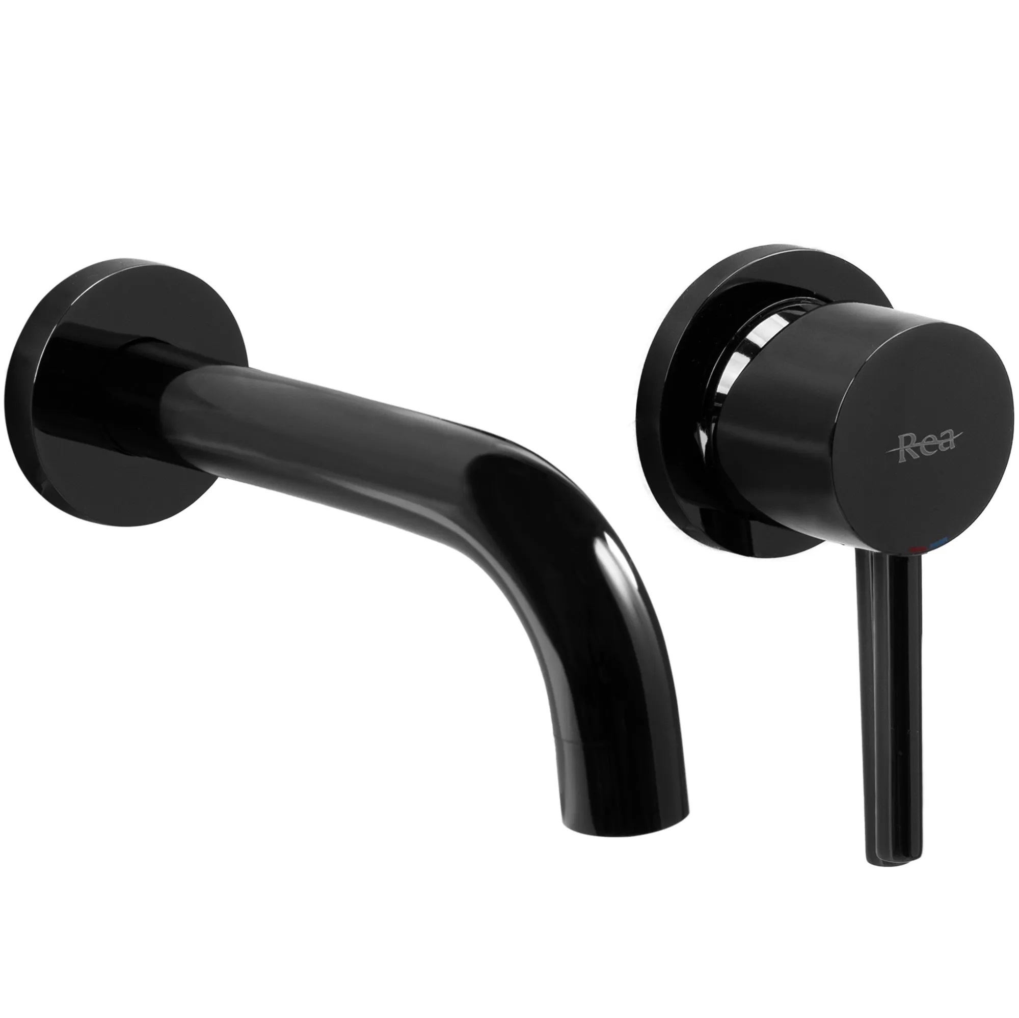Rea Lungo grifo para lavabo empotrado negro REA-B4421