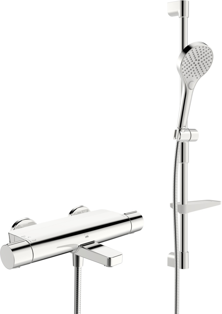 Oras Optima Style grifo de bañera y ducha a pared con termostato cromo 7149NU