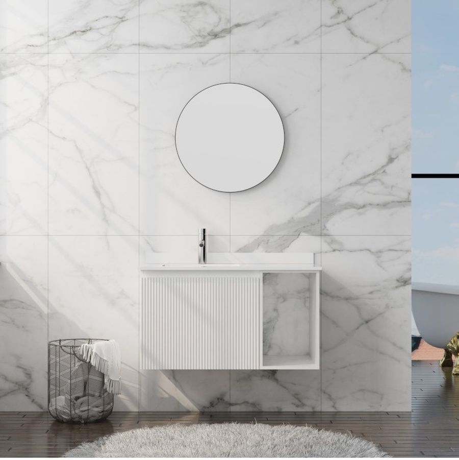 LaVita Kent lavabo con mueble 90 cm blanco 5900378333616