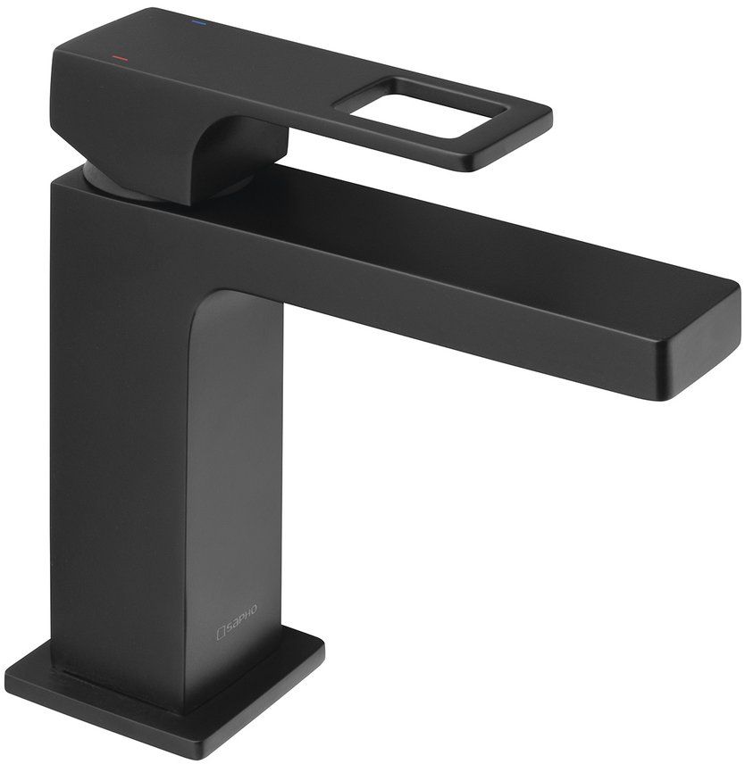 Sapho Forata grifo para lavabo de pie negro FT002/15