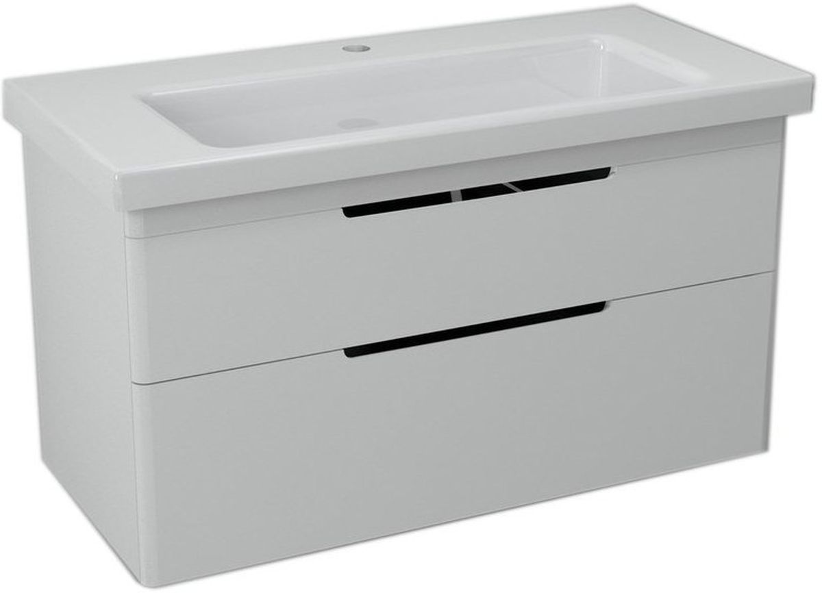 Sapho Ella armario 95.7x42.8x55 cm suspendido, para lavabo blanco EL100-3030
