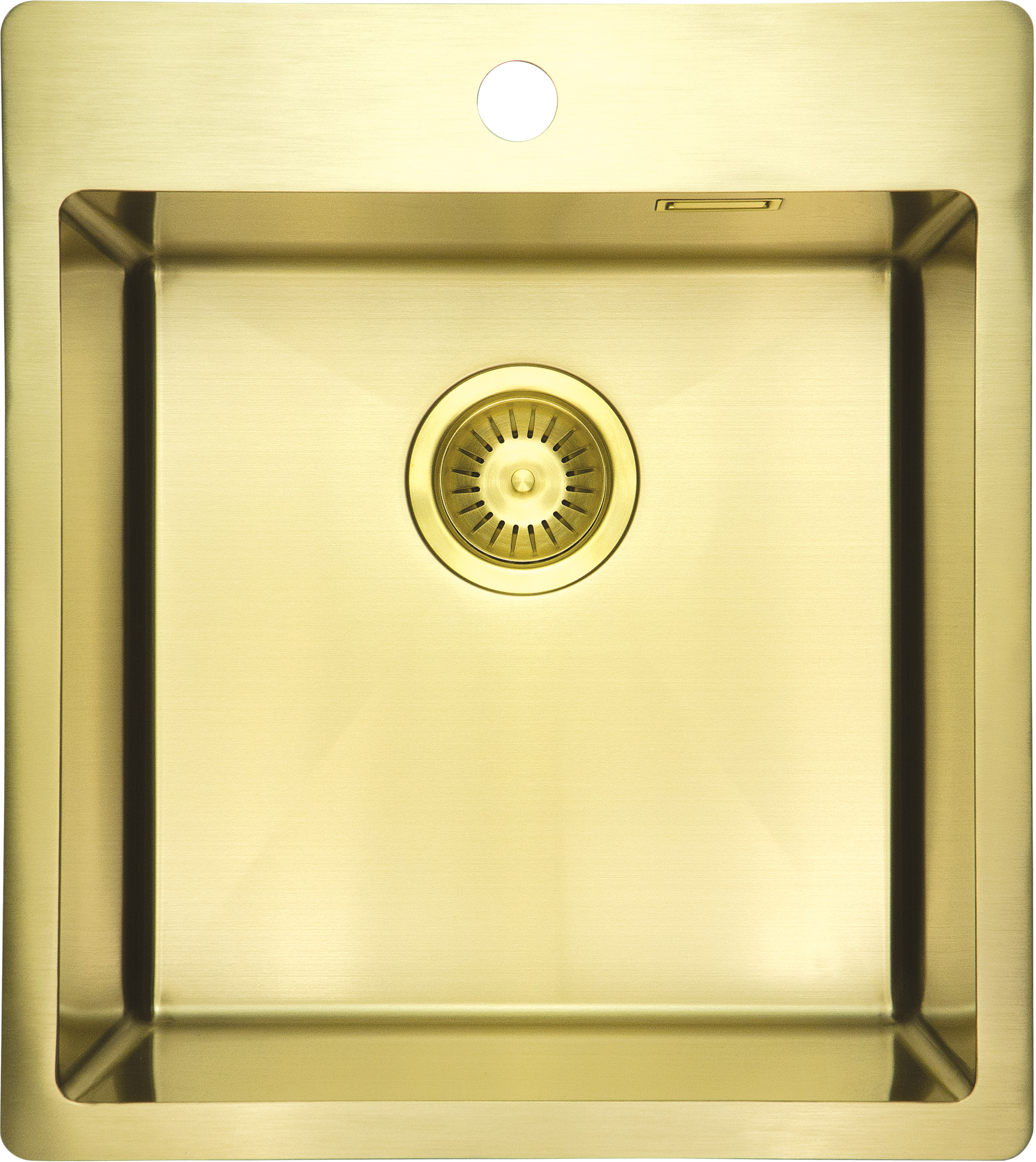 Deante Olfato fregadero de acero con sifón 50.5x45 cm dorado ZPO_R10A
