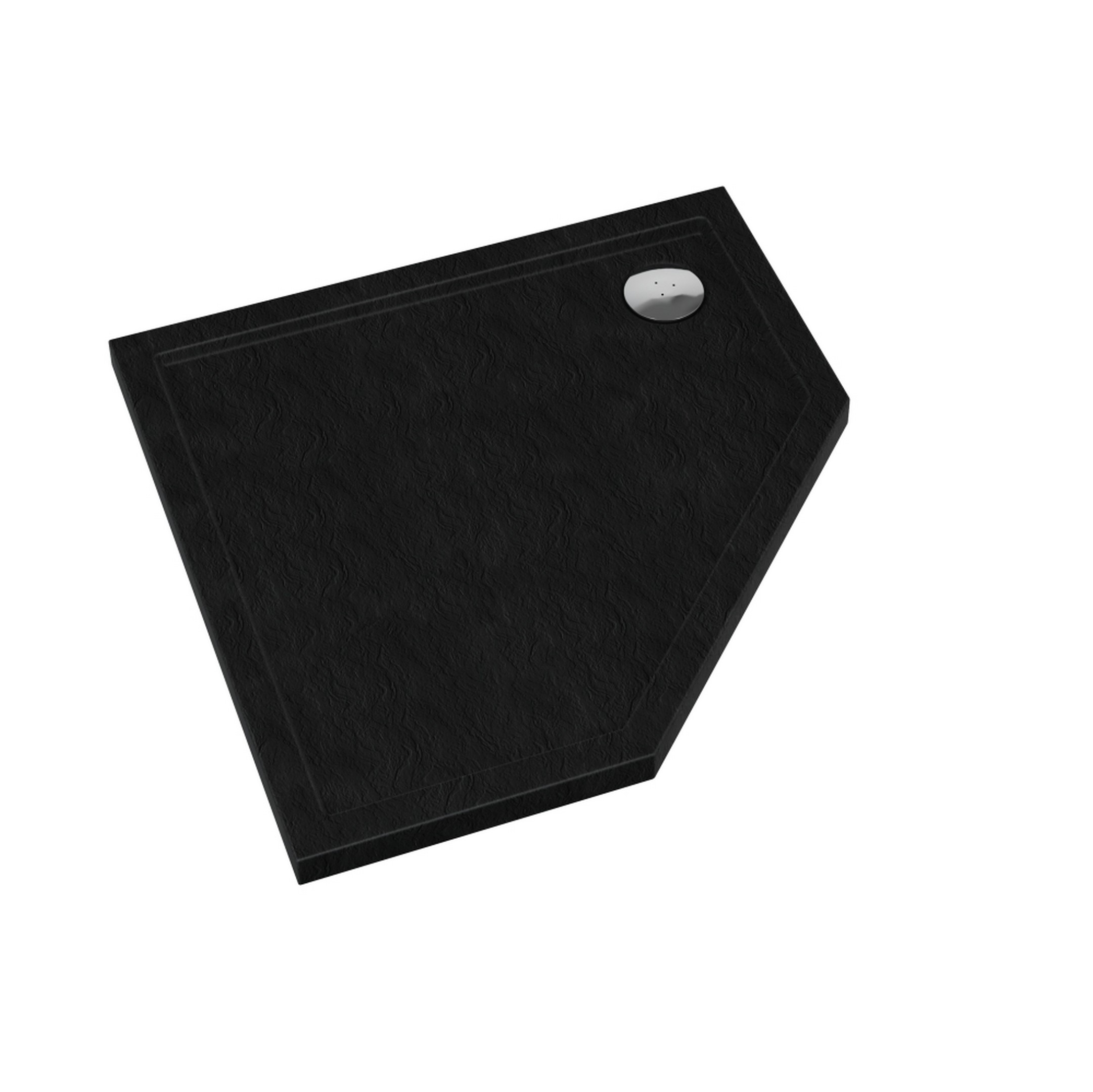 Schedline Sharper Black Stone plato de ducha pentagonal 80x80 cm negro 3S.S1PK-8080/C/ST