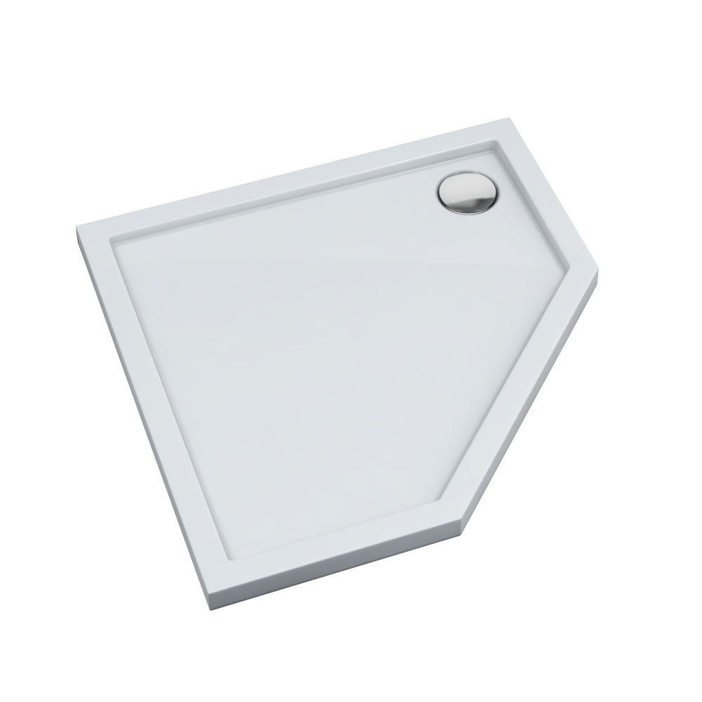 Schedline Sharper plato de ducha pentagonal 90x90 cm blanco 3S.S1PK-9090