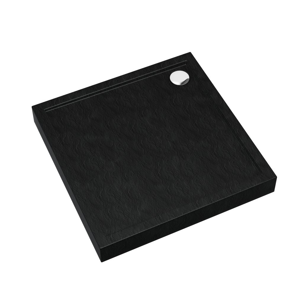 Schedline Cameron Black Stone plato de ducha cuadrado 80x80 cm negro 3ST.C1K-8080/C/ST