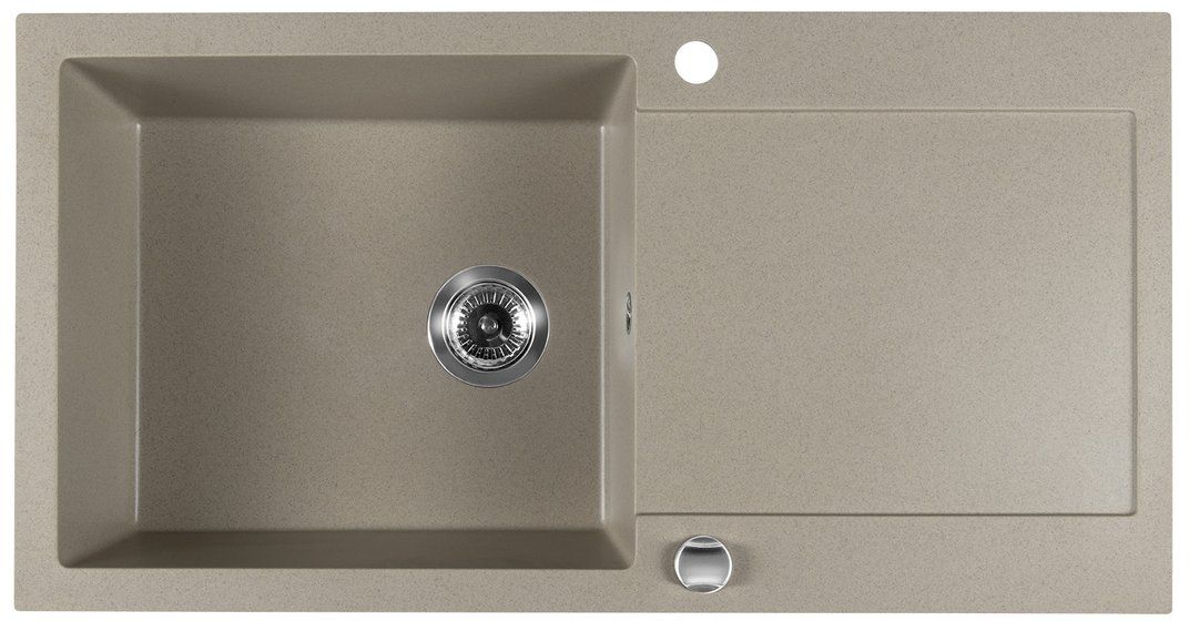 Sapho fregadero de granito 97x50 cm beige GR1612