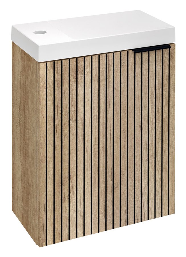 Sapho Latus armario 39.4x22x50 cm suspendido, para lavabo roble LT110-2322