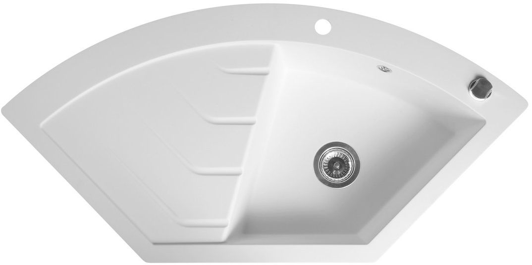 Sapho fregadero de granito 114x57.5 cm blanco GR1931
