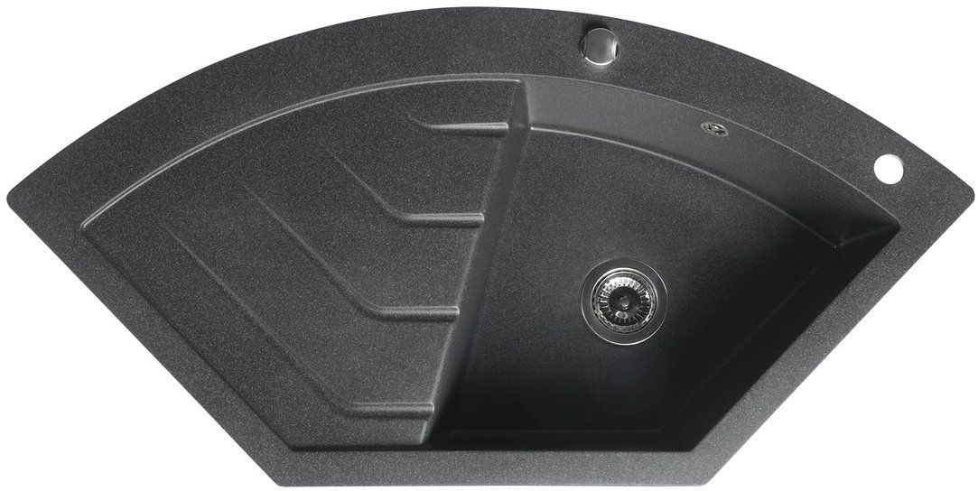 Sapho fregadero de granito 114x57.5 cm negro GR1934