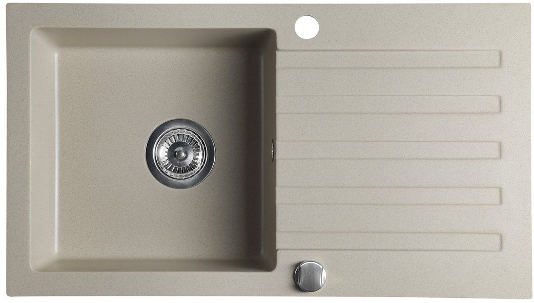 Sapho fregadero de granito 78x44 cm beige GR7202