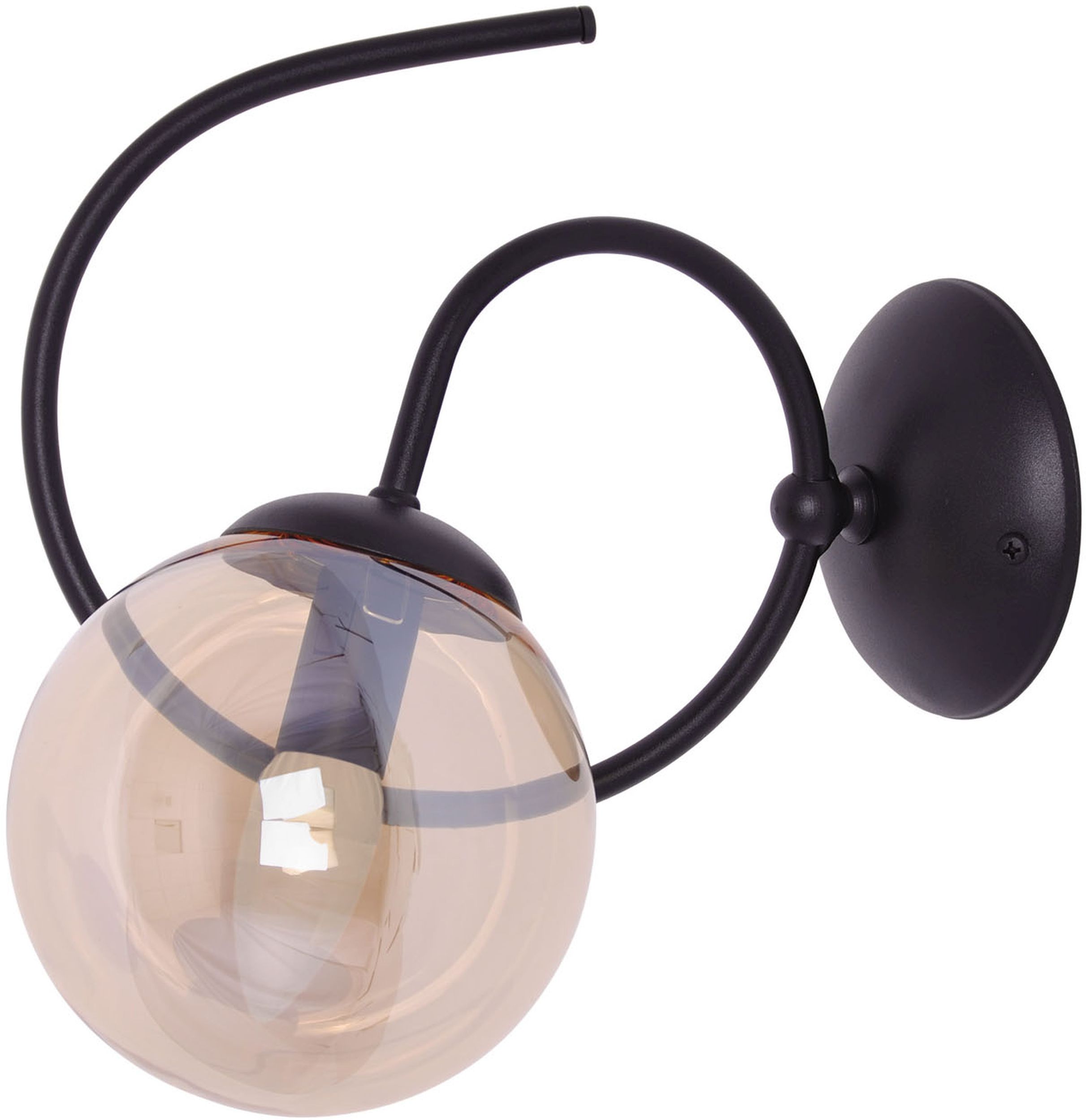Kaja Floro lámpara de pared 1x40 W negro-ámbar K-5128