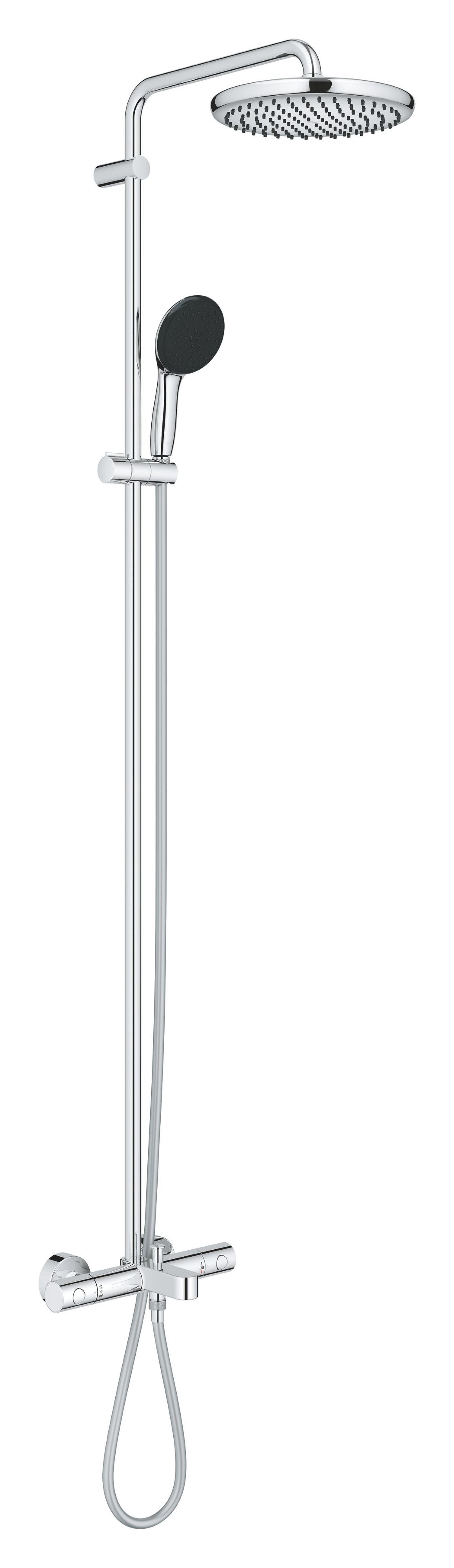 Grohe Vitalio Start System conjunto bañera/ducha a pared con termostato con rociador con efecto lluvia cromo 26988001