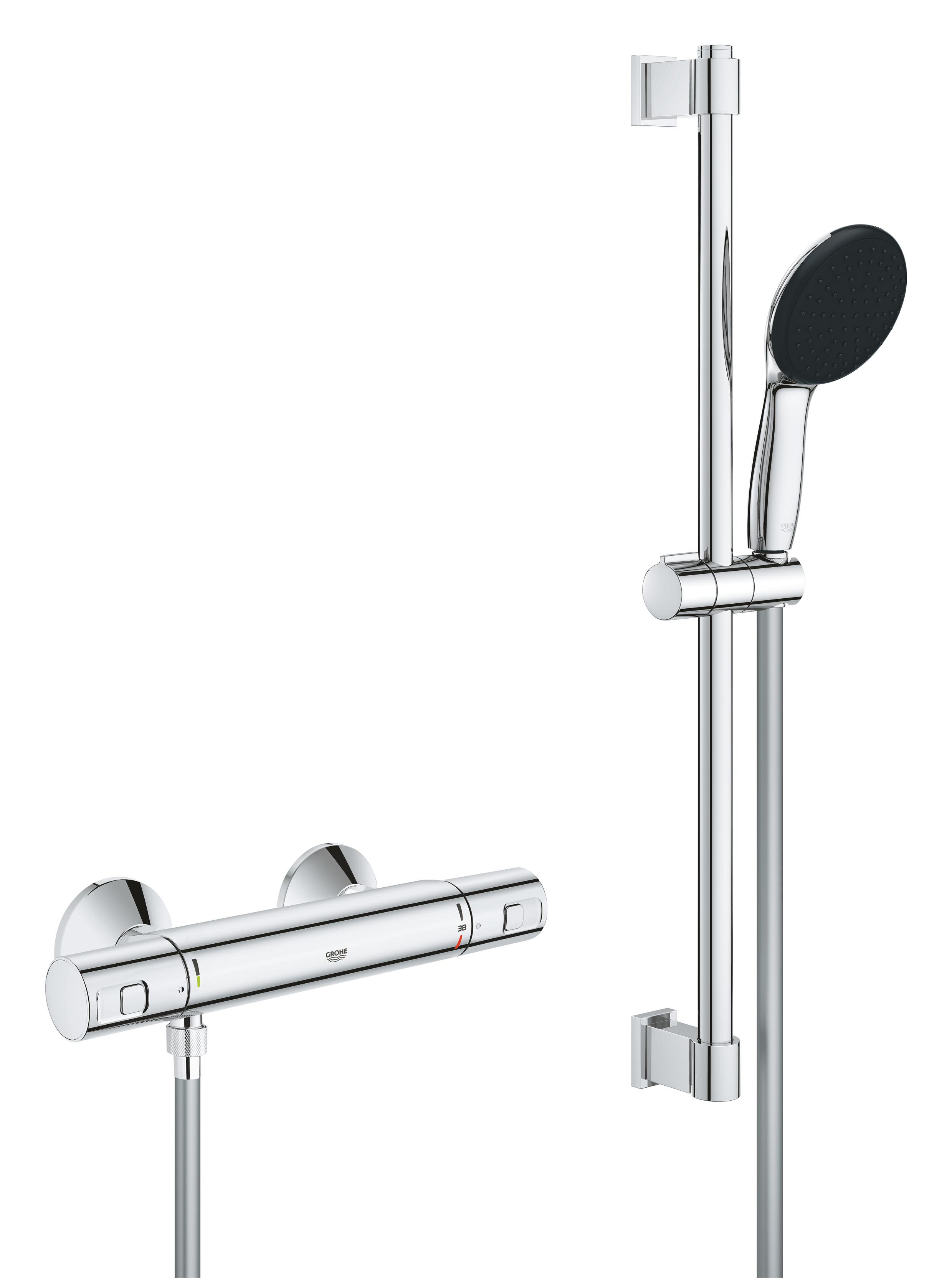 Grohe Precision Start grifo para ducha a pared con termostato StarLight Chrome 34597001