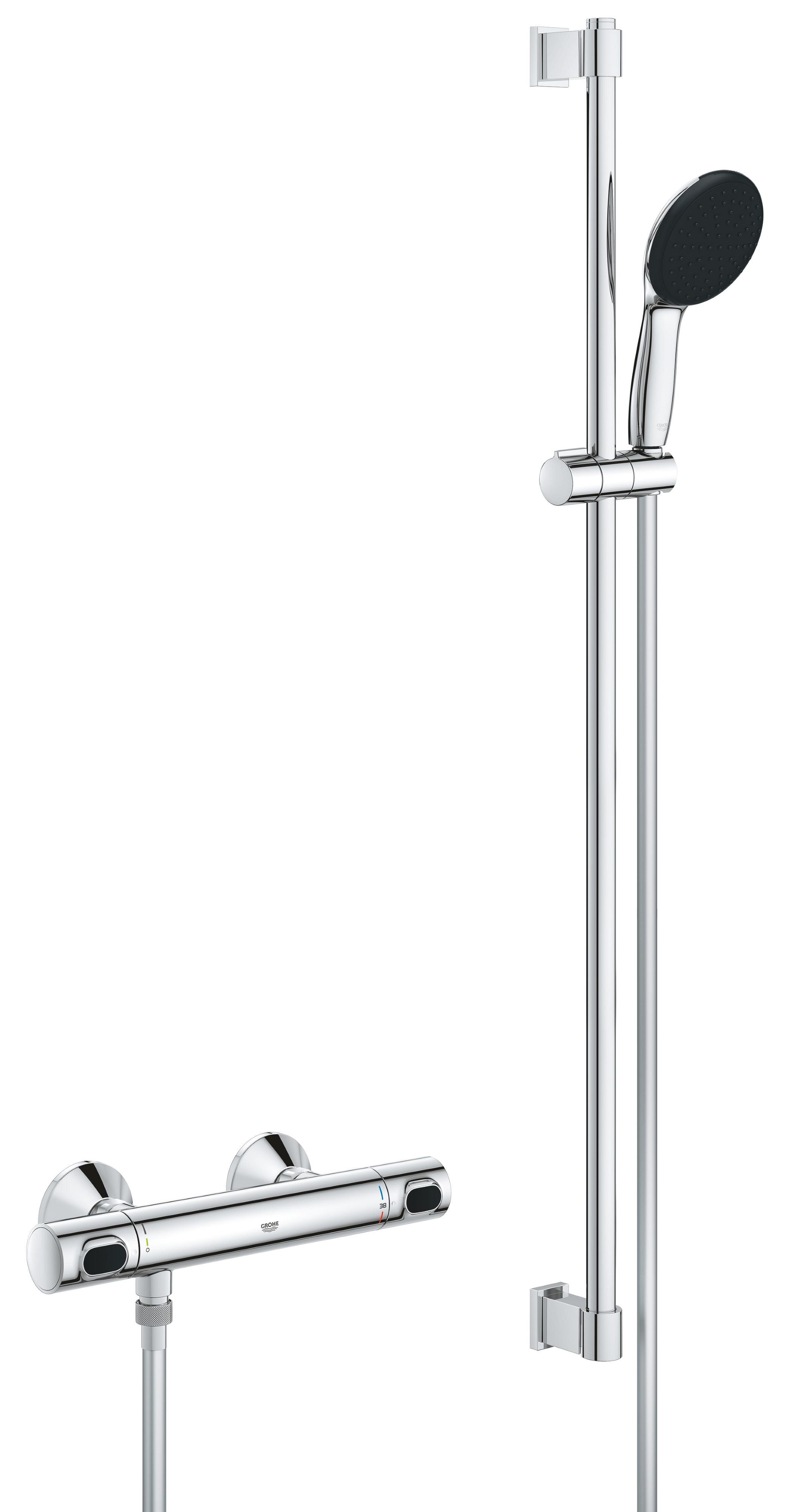 Grohe Precision Flow grifo para ducha a pared con termostato StarLight Chrome 34805001