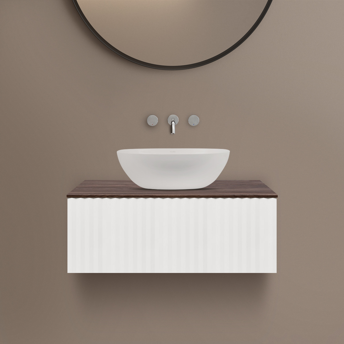 Conjunto armario Ksuro 02 50003000, encimera sobre armario Ksuro 02 53003060