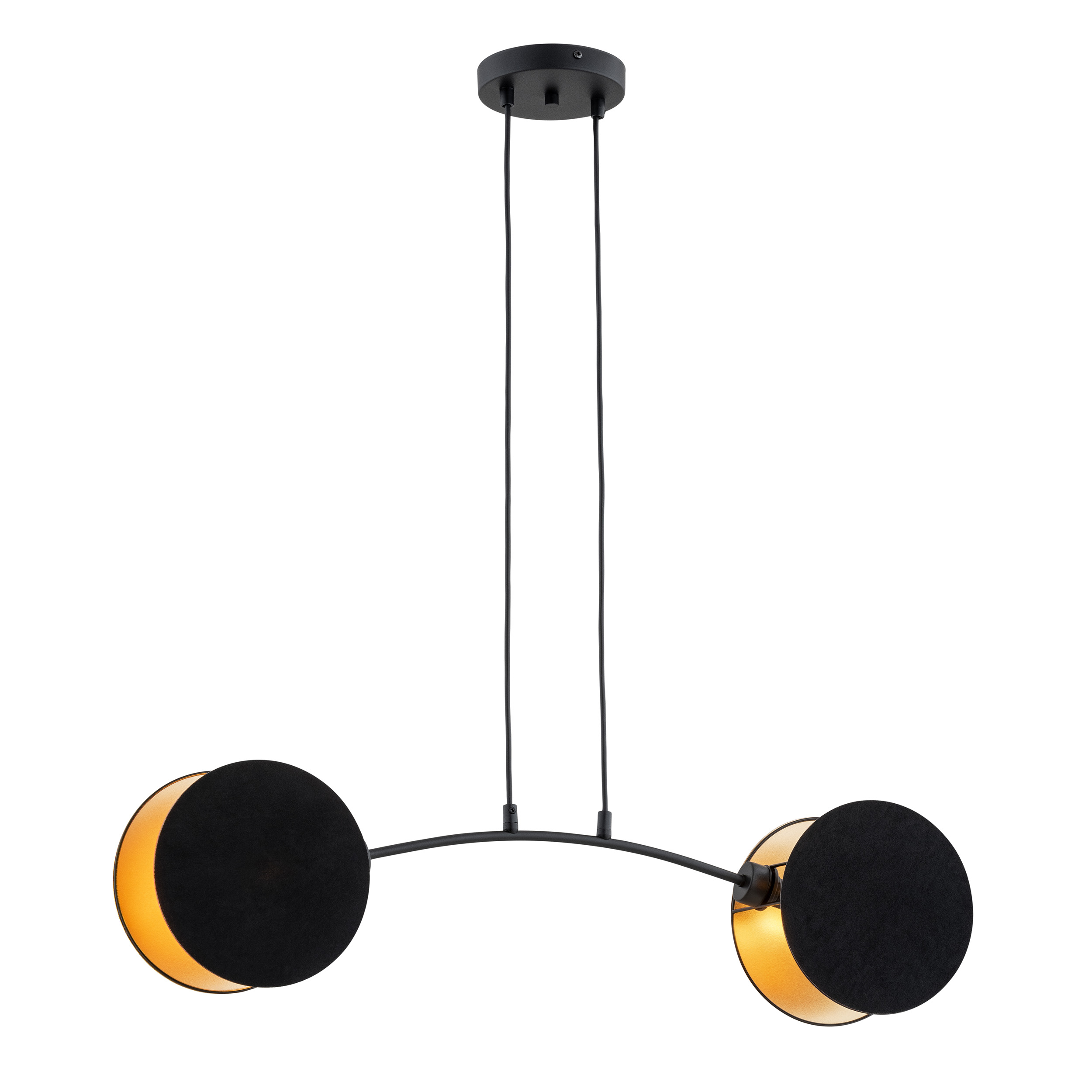 Emibig Motif lámpara colgante 2x10 W negro-oro 1325/2