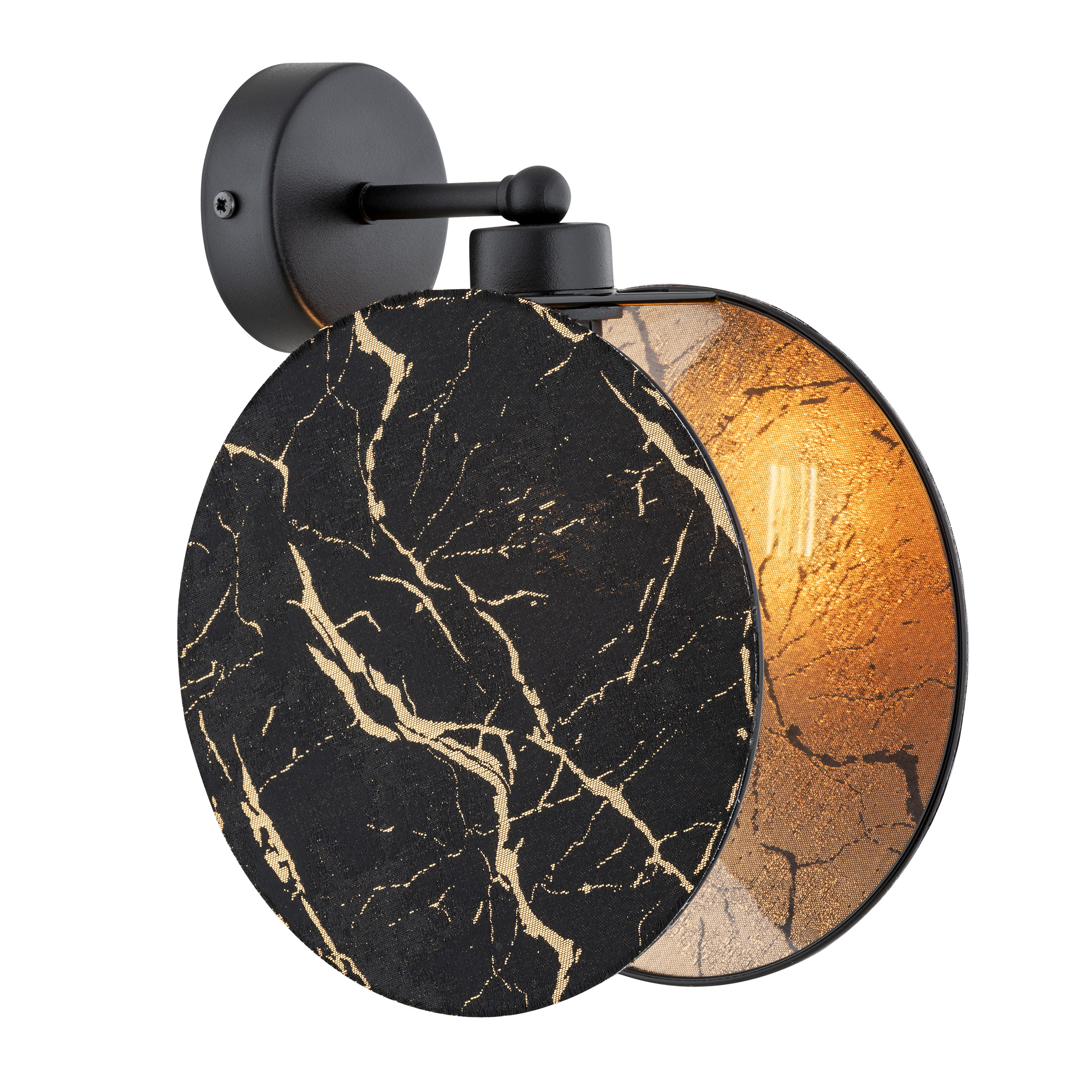 Emibig Motif lámpara de pared 1x10 W negro-oro 1327/K1