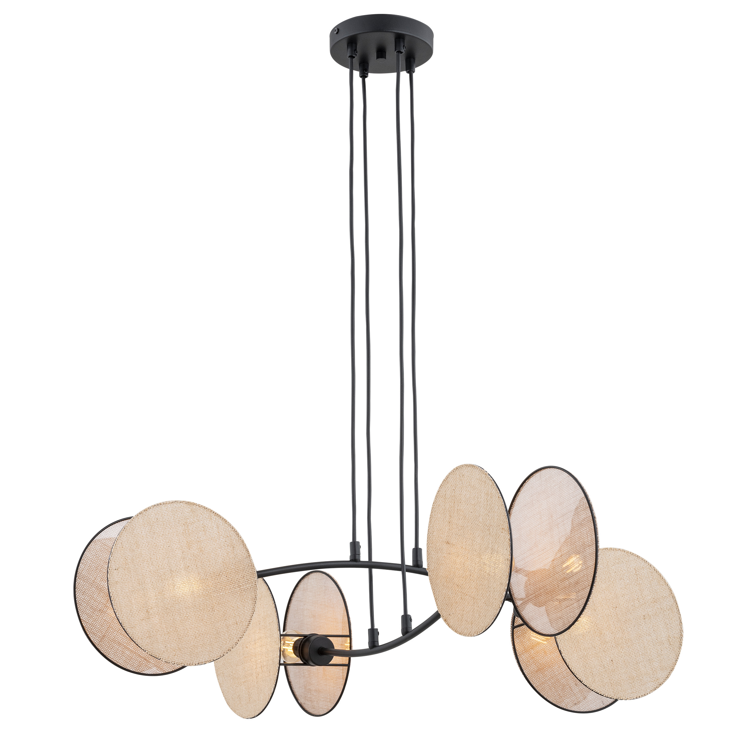 Emibig Motif lámpara colgante 4x10 W negro-arena 1328/4