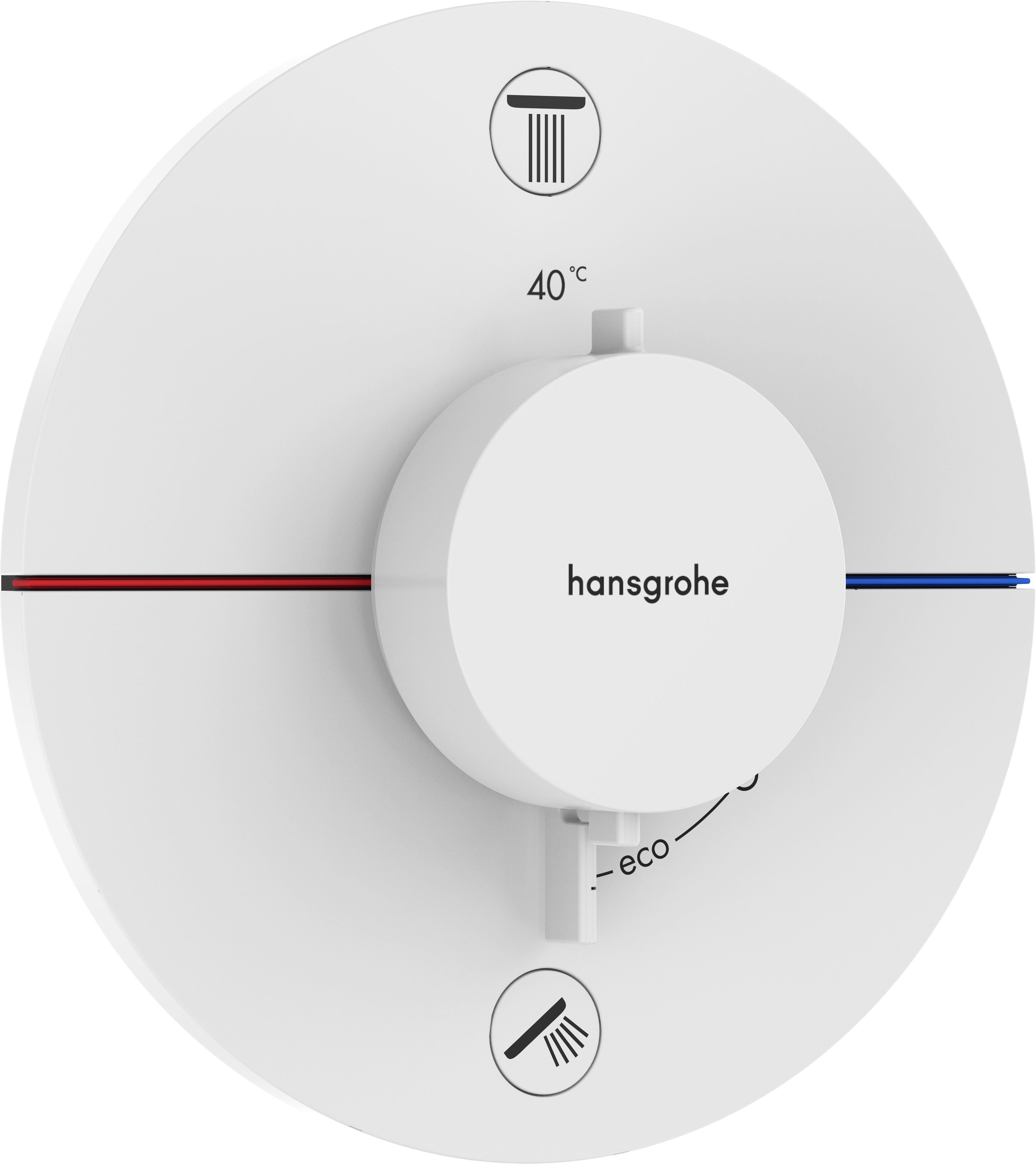 Hansgrohe ShowerSelect Comfort S grifo de bañera y ducha empotrado con termostato blanco 15554700