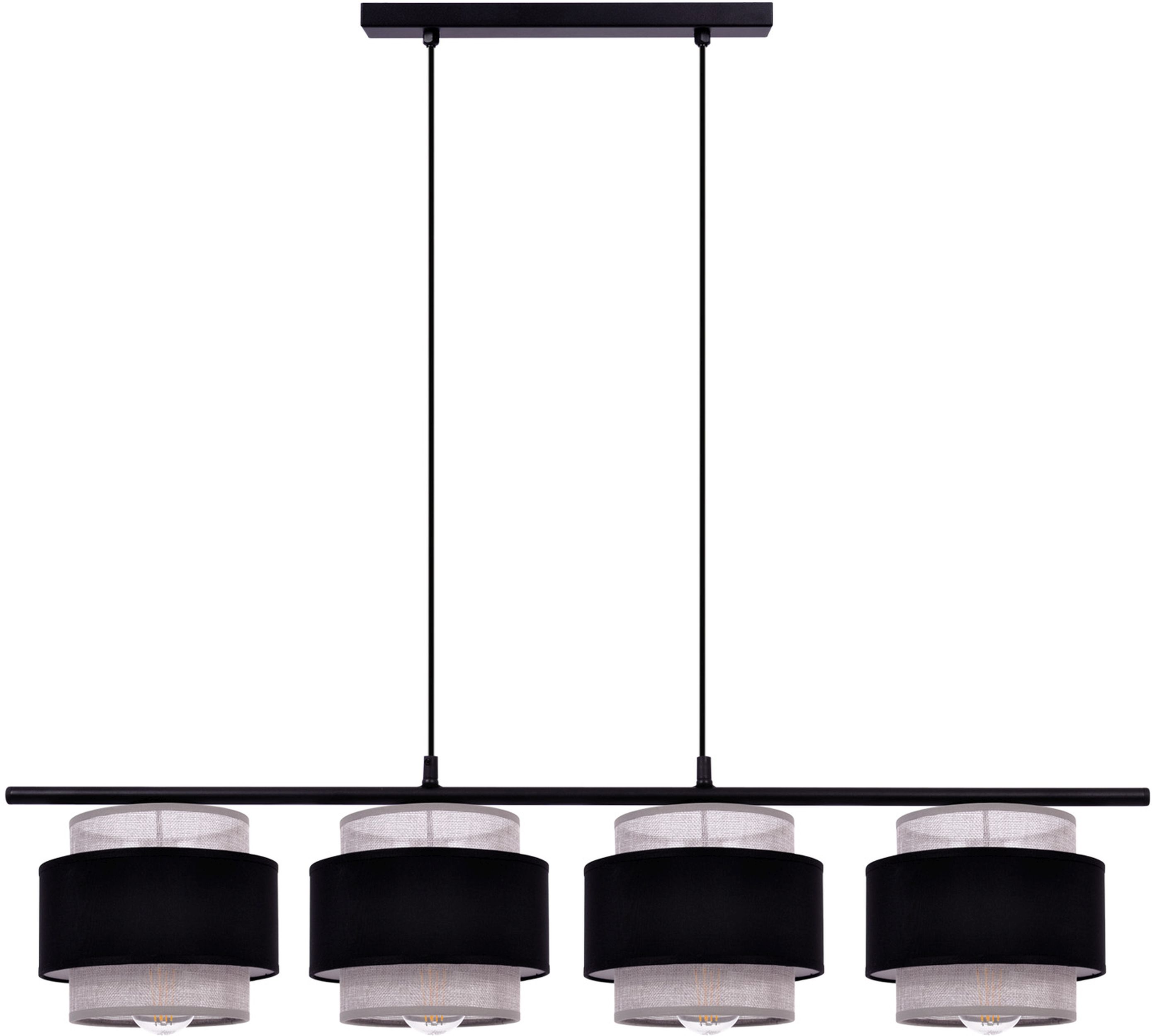 Kaja Etela lámpara colgante 4x40 W negro-gris/gris ceniza K-5173