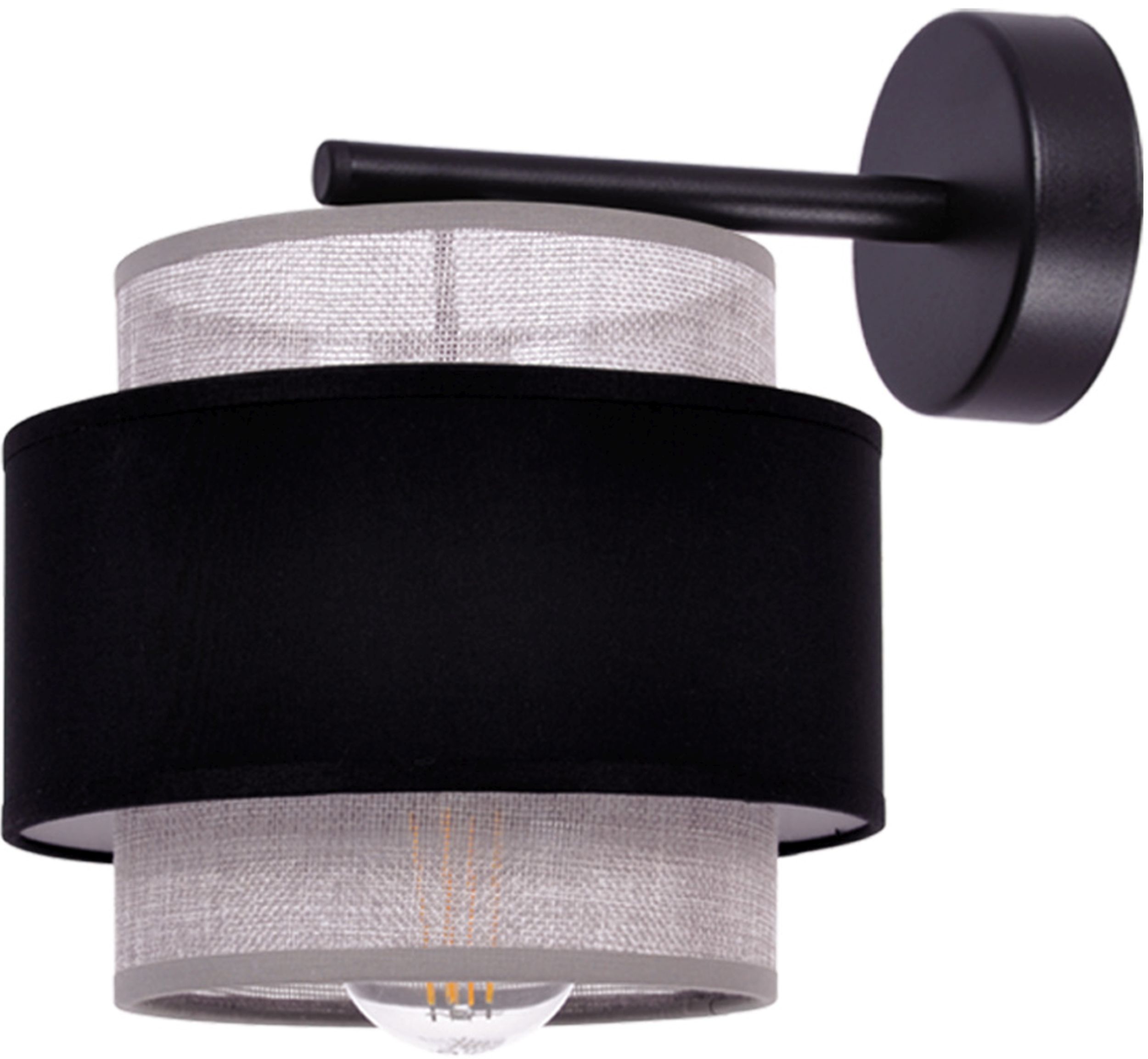 Kaja Etela lámpara de pared 1x40 W negro-gris K-5174