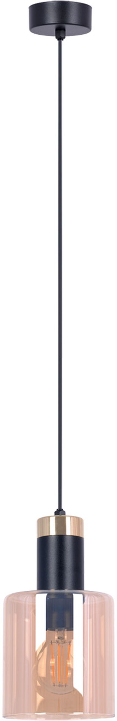 Kaja Alto lámpara colgante 1x40 W negro-oro-ámbar K-5255