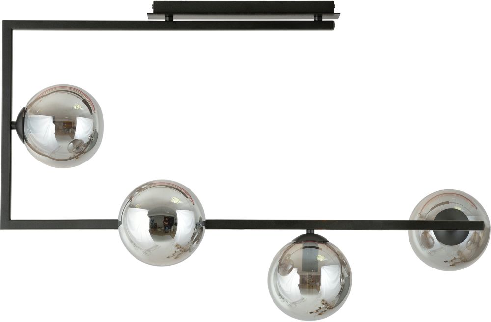 Emibig Soma lámpara de techo 4x10 W negro-ahumado 1290/4