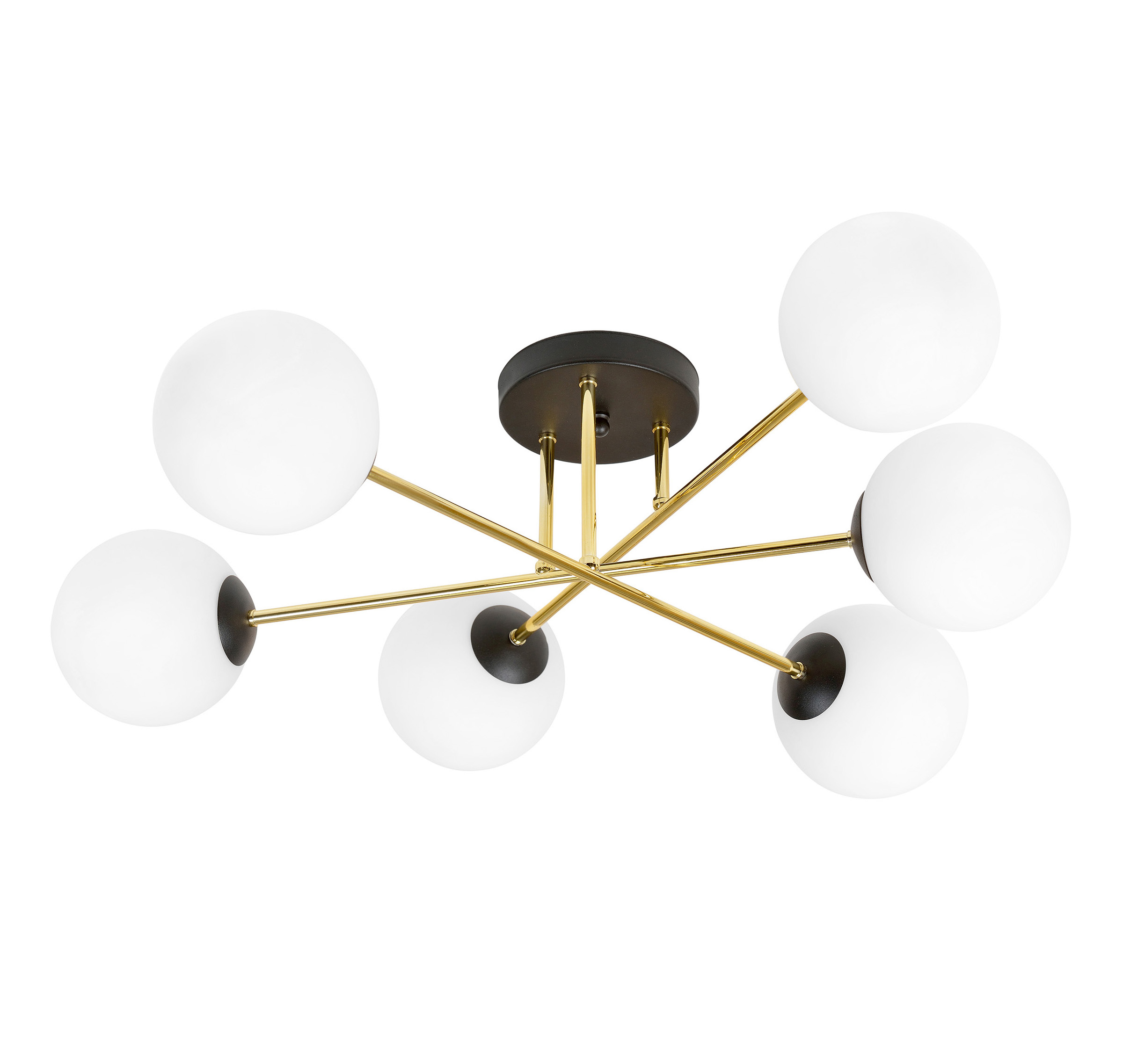 Emibig Magnum lámpara de techo 6x10 W negro-oro 1233/6