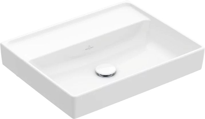 Villeroy & Boch Collaro lavabo 55x44 cm rectangular clásico-para mueble blanco 4A3358R1