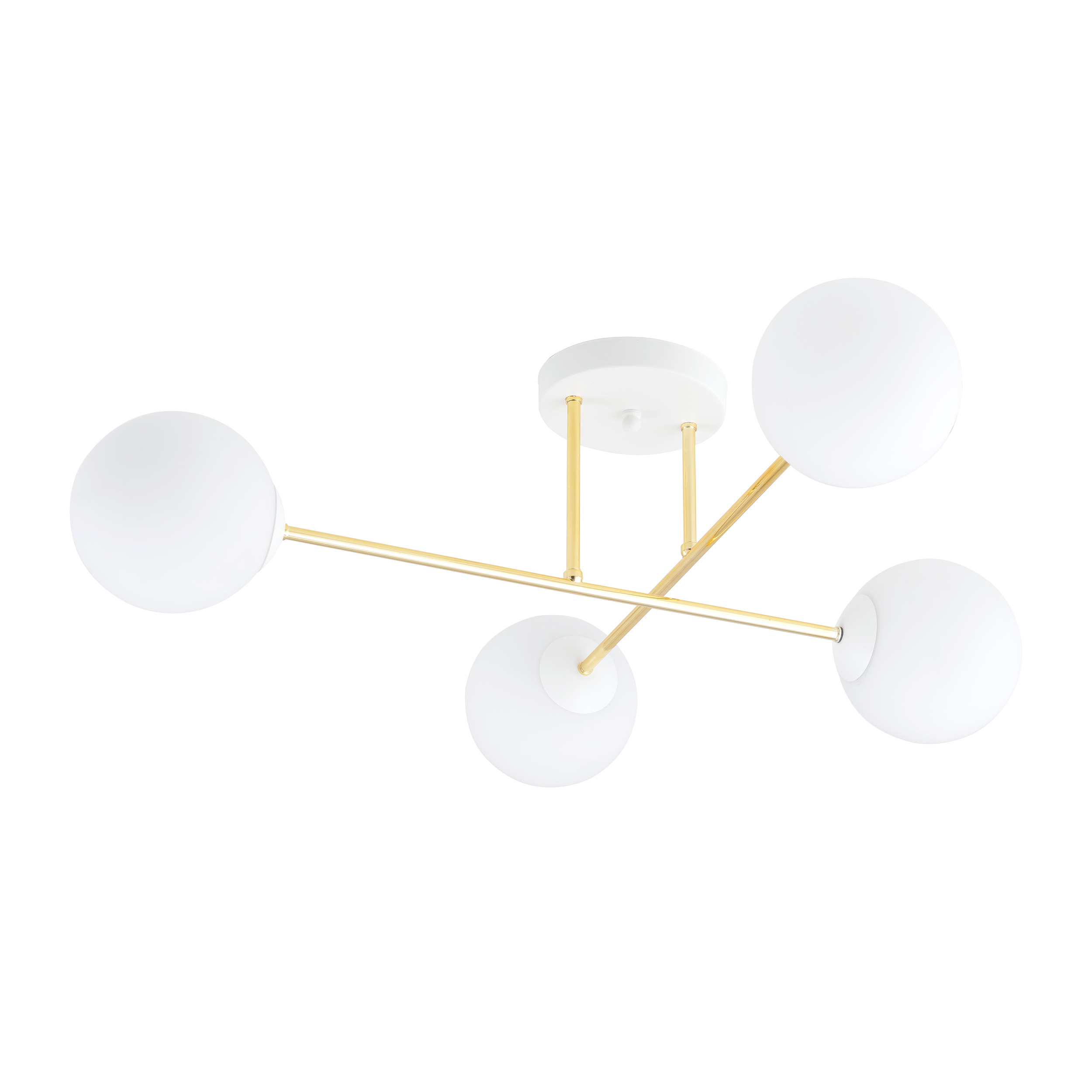 Emibig Magnum lámpara de techo 4x10 W blanco-oro 1234/4