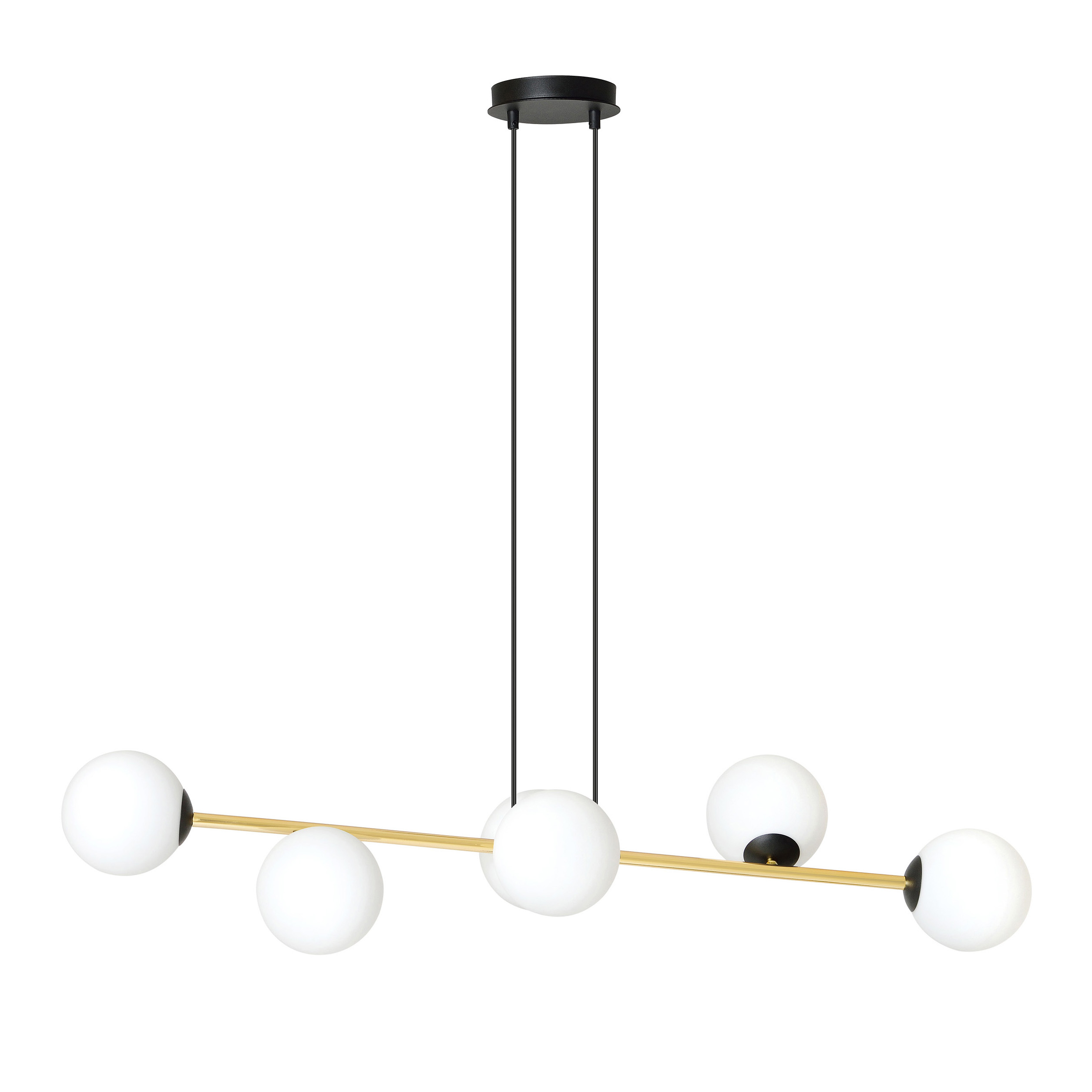 Emibig Gravity lámpara colgante 6x10 W negro-oro 1241/6