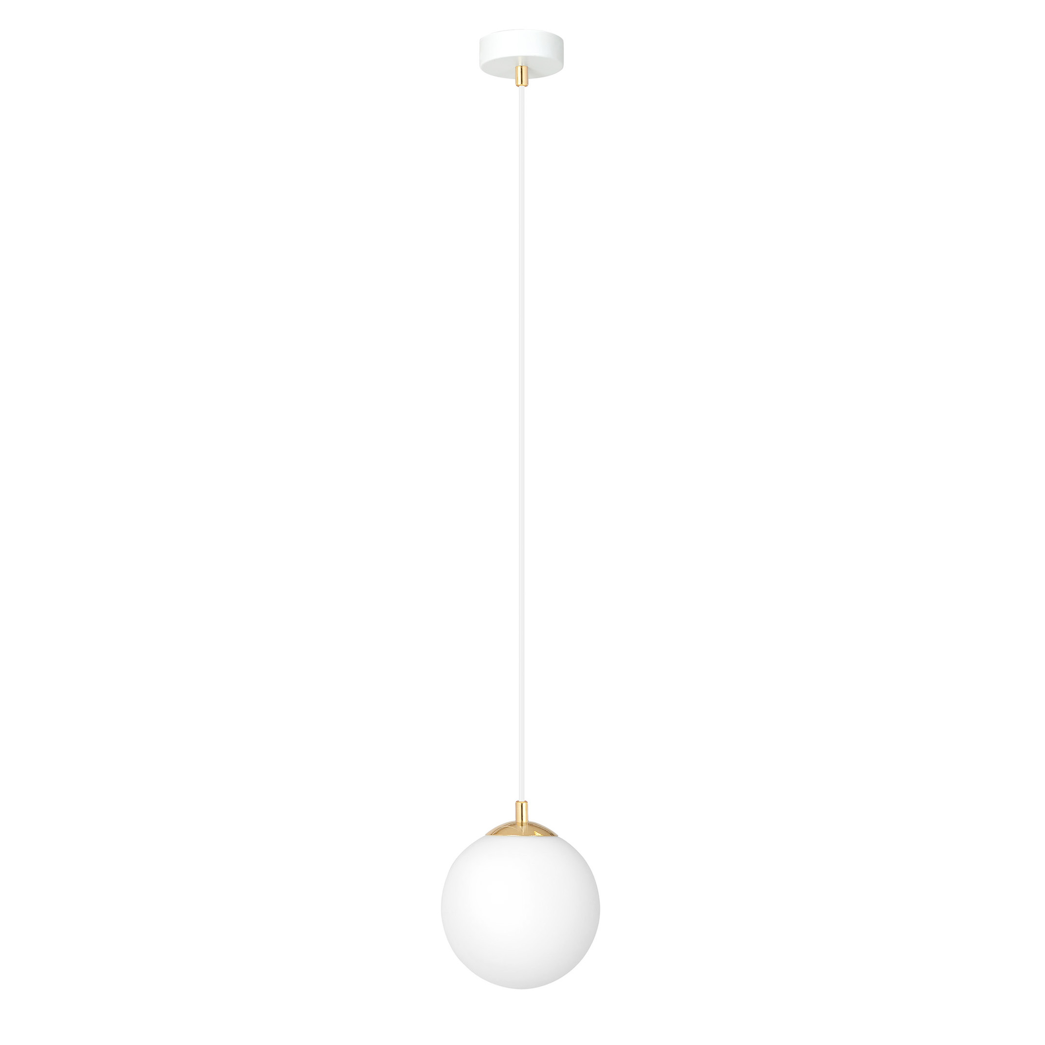 Emibig Royal lámpara colgante 1x10 W blanco-oro 1244/1