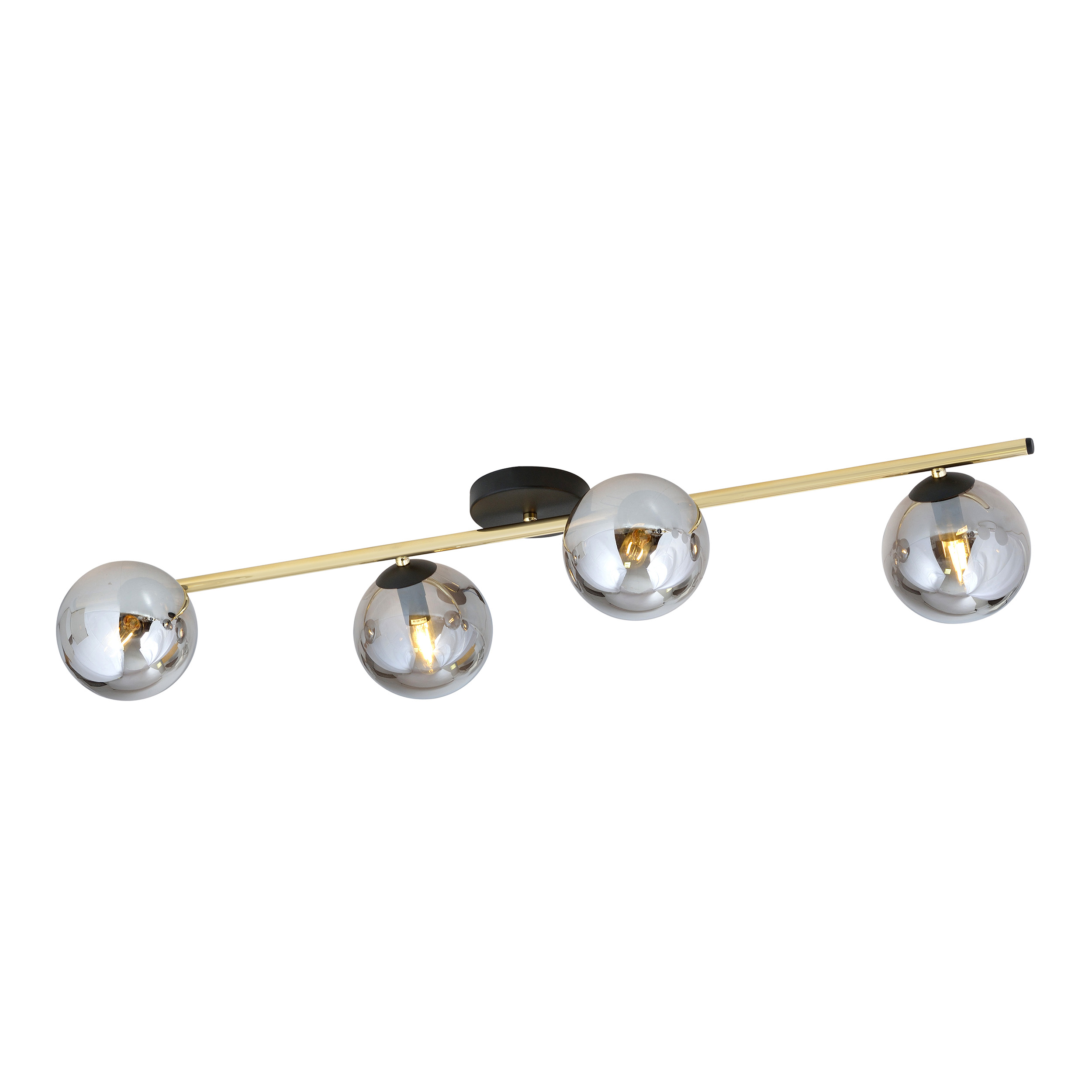 Emibig Splendi lámpara de techo 4x W negro-oro 1246/4