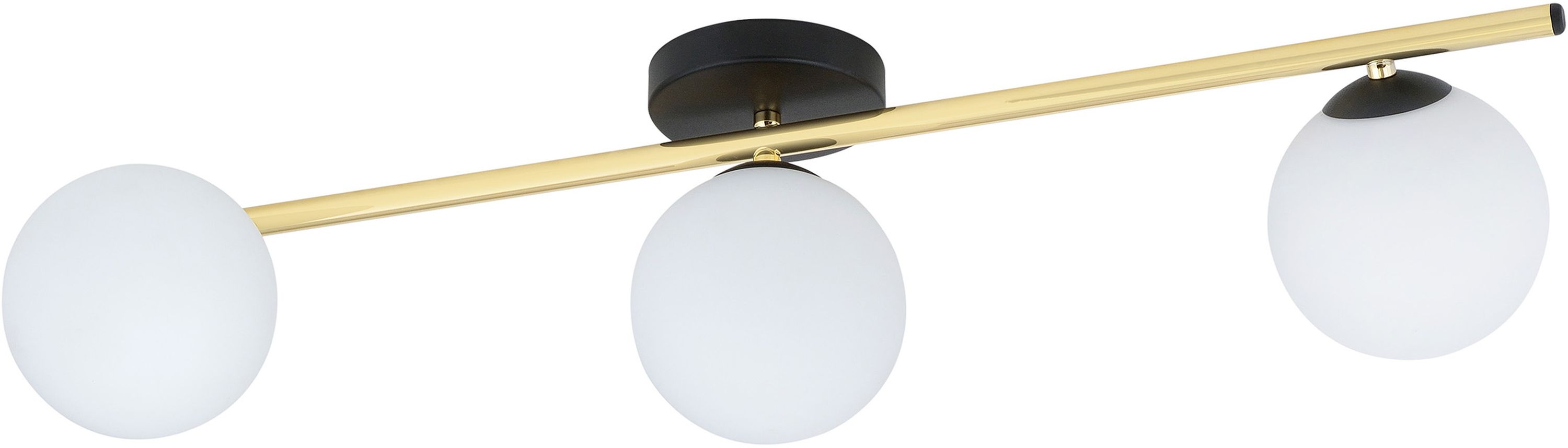 Emibig Splendi lámpara de techo 3x10 W negro-oro-ópalo 1248/3