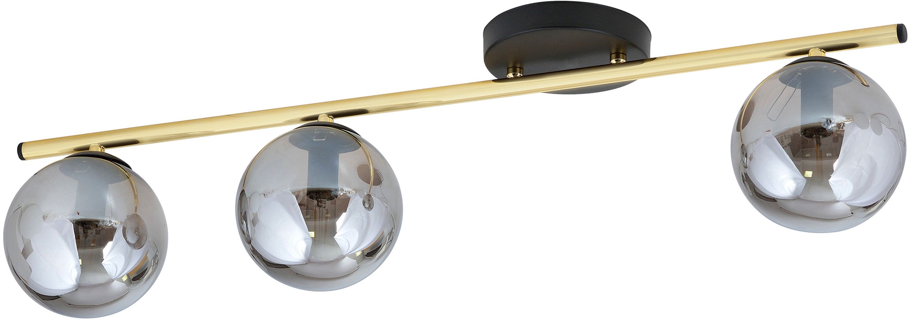 Emibig Monza lámpara de techo 3x10 W negro-oro-grafito 1250/3