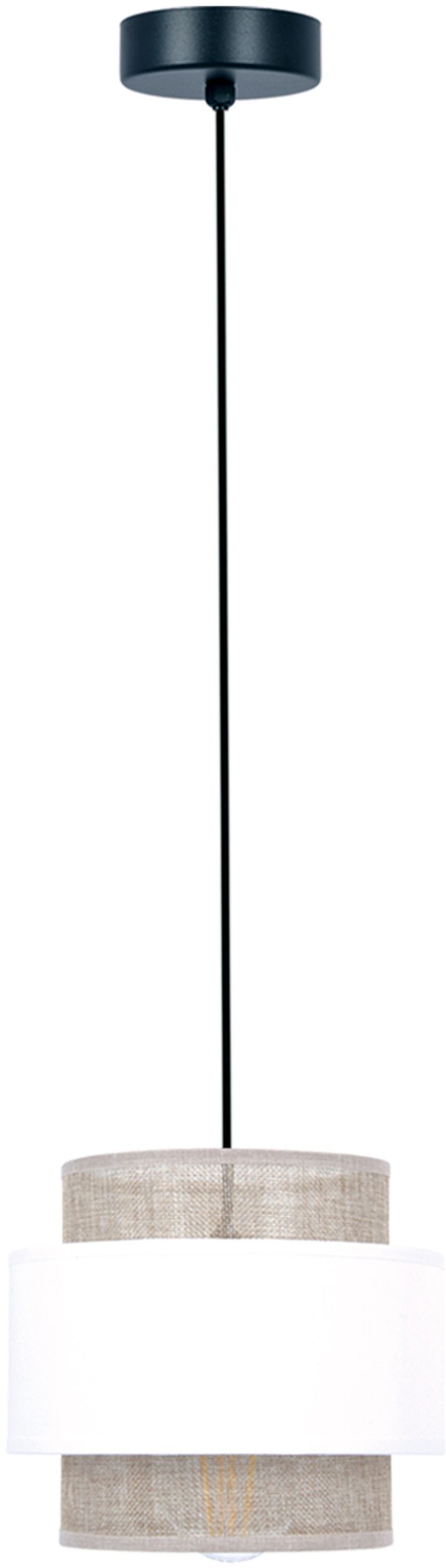 Kaja Cezar lámpara colgante 1x40 W blanco-beige K-5270