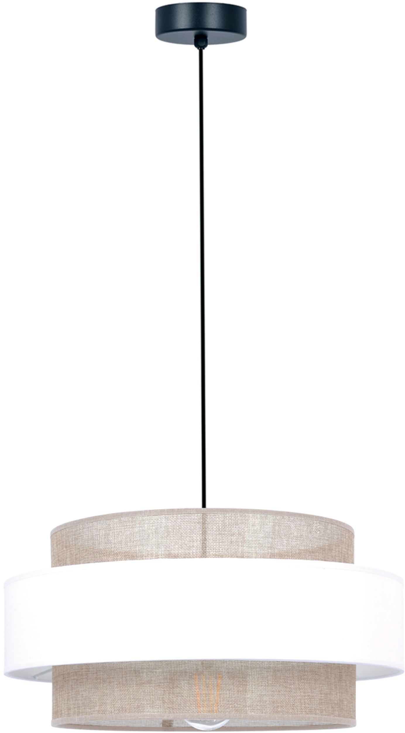 Kaja Cezar lámpara colgante 1x40 W blanco-beige K-5271