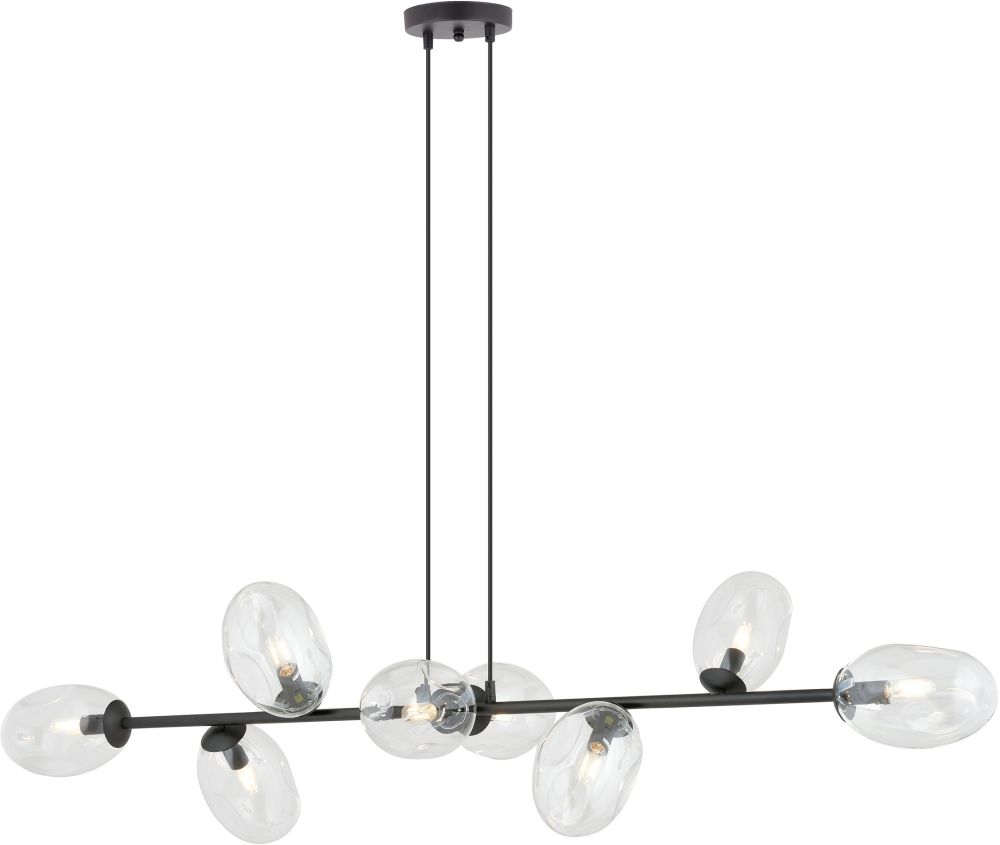 Emibig Pandora lámpara colgante x10 W negro-transparente 1262/8