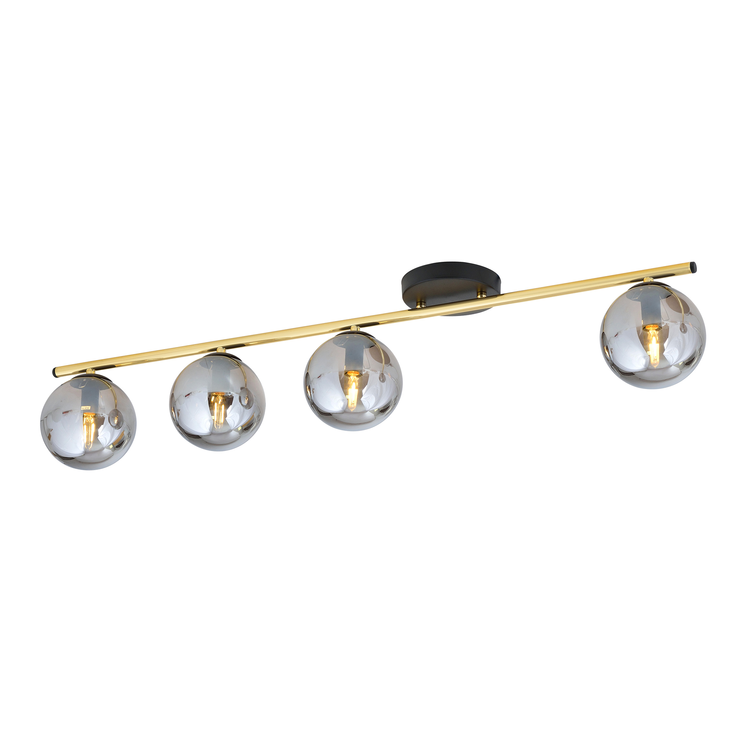Emibig Monza lámpara de techo 4x W negro-oro 1250/4