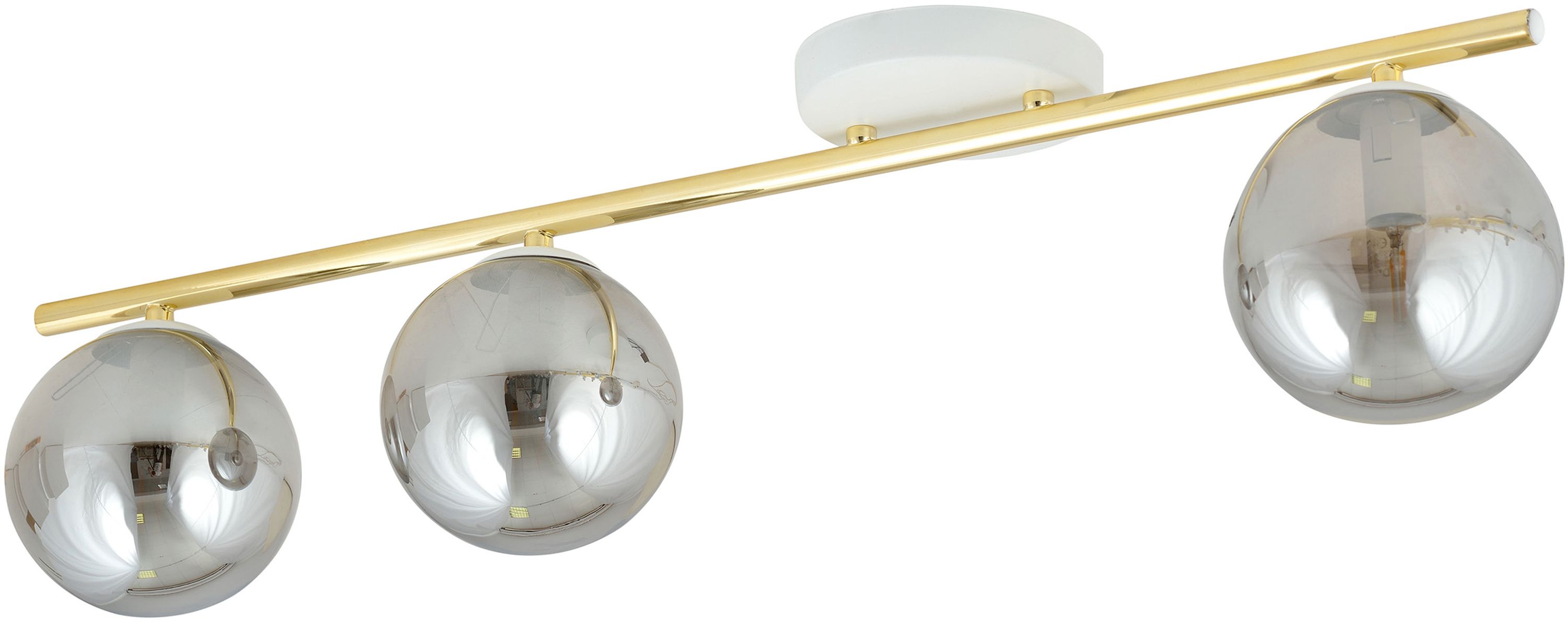 Emibig Monza lámpara de techo 3x10 W blanco-oro-grafito 1251/3