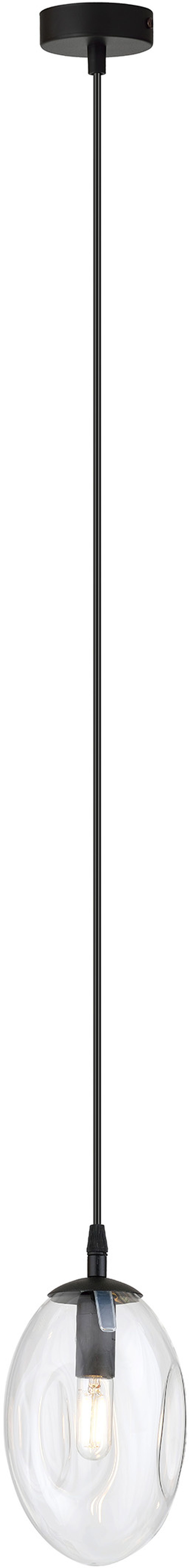 Emibig Astral lámpara colgante 1x10 W negro-transparente 1265/1