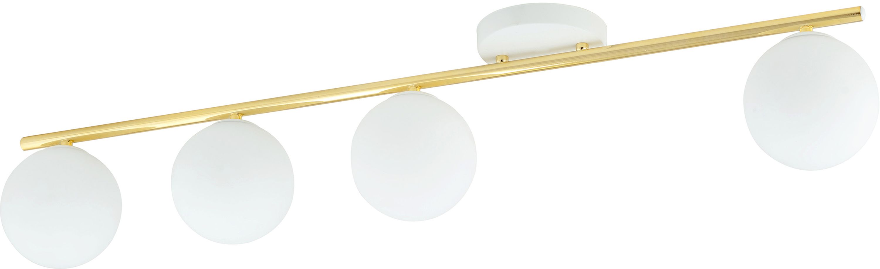 Emibig Monza lámpara de techo 4x10 W blanco-oro-ópalo 1253/4