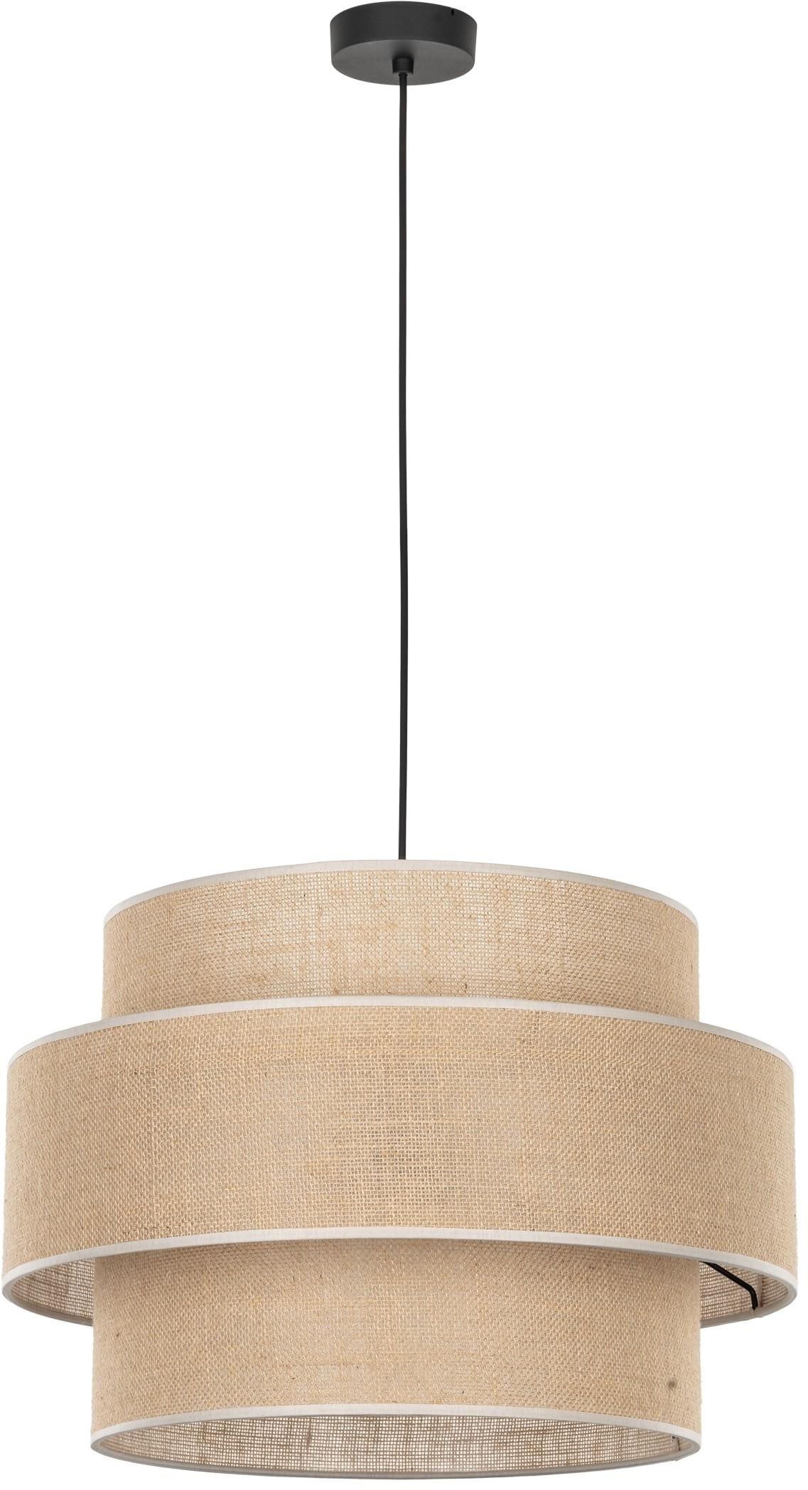 TK Lighting Calisto lámpara colgante 3x15 W negro-beige 5402